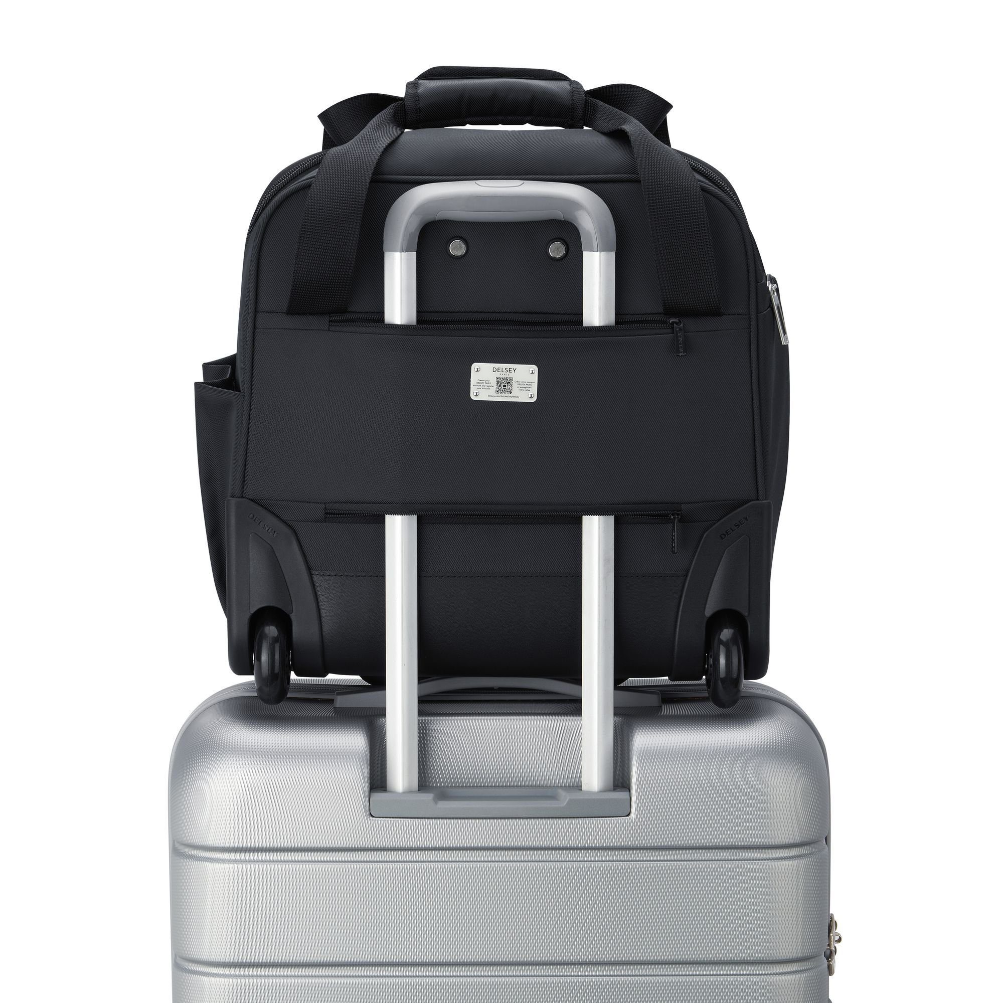 Rollen, Polyester Weichgepäck-Trolley Max Sky 2 Black Delsey 2.0,