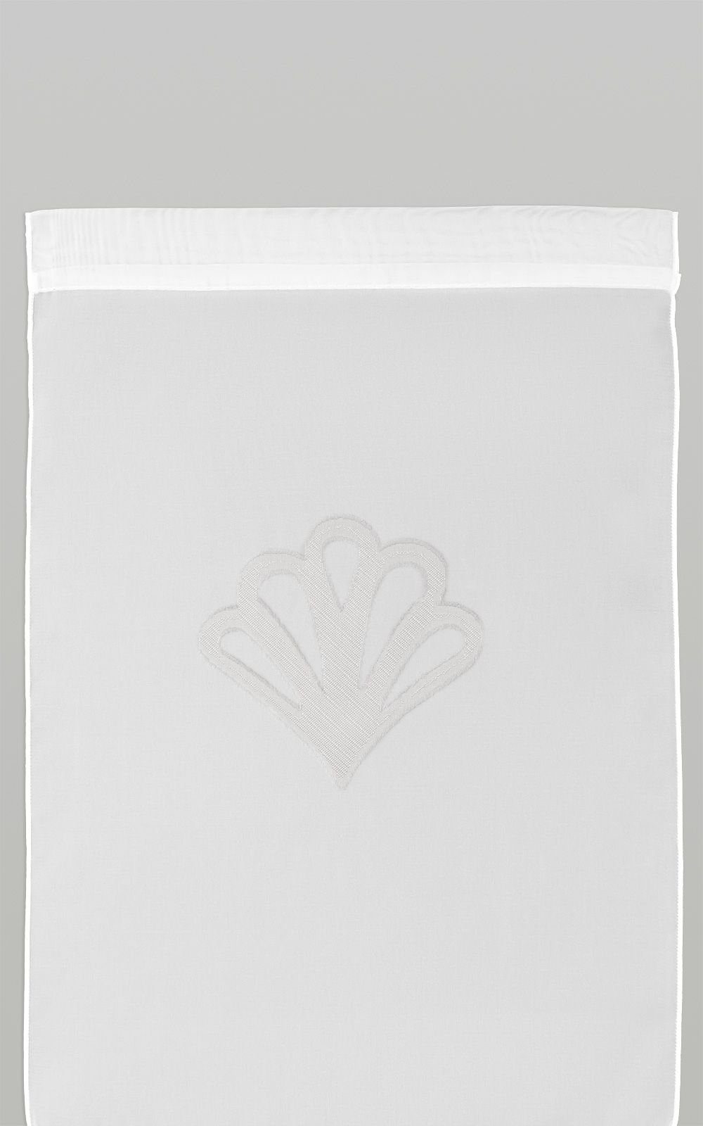 Scheibengardine SET Scheibenhänger FLV 80x30cm (1 Mini Blumenfächer, LYSEL®, St), transparent, HxB
