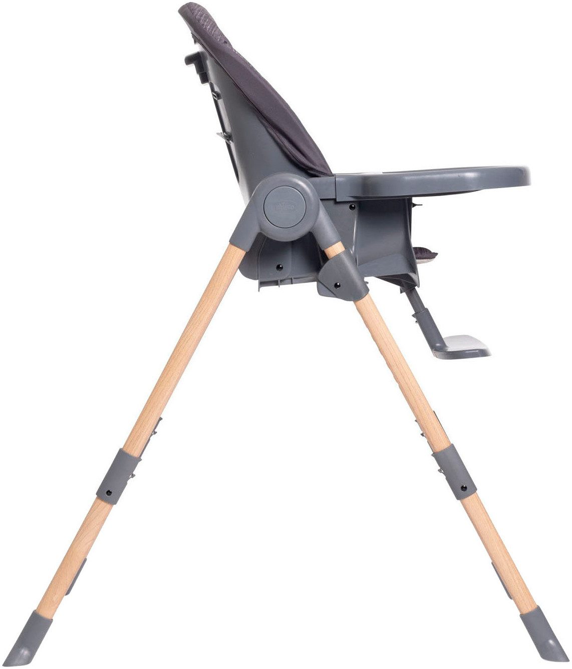 Chicco Hochstuhl Polly Essential Coal, mit Essbrett