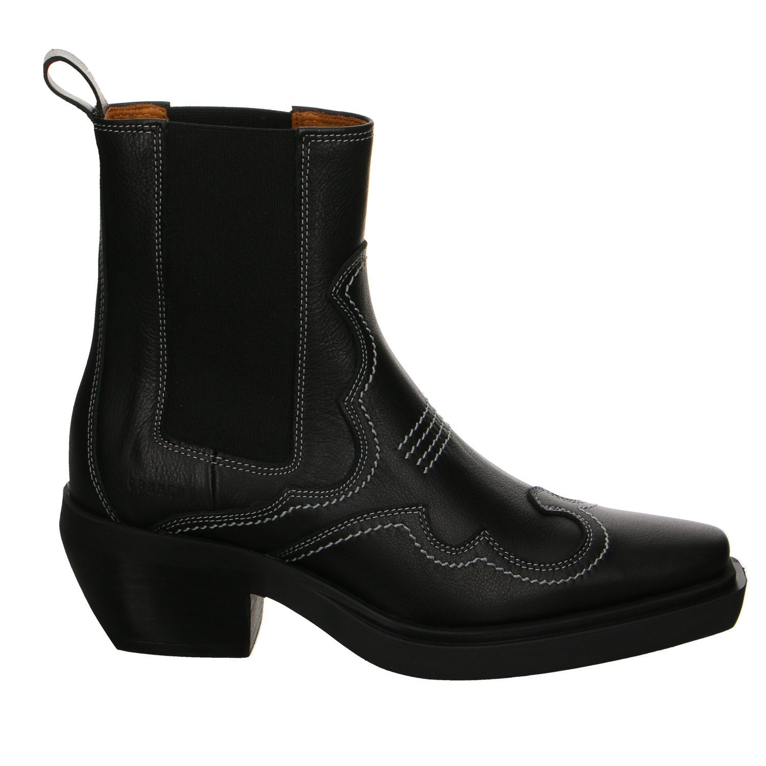 Copenhagen Studios Copenhagen Leather Black Leder Westernstiefel schwarz Stiefelette