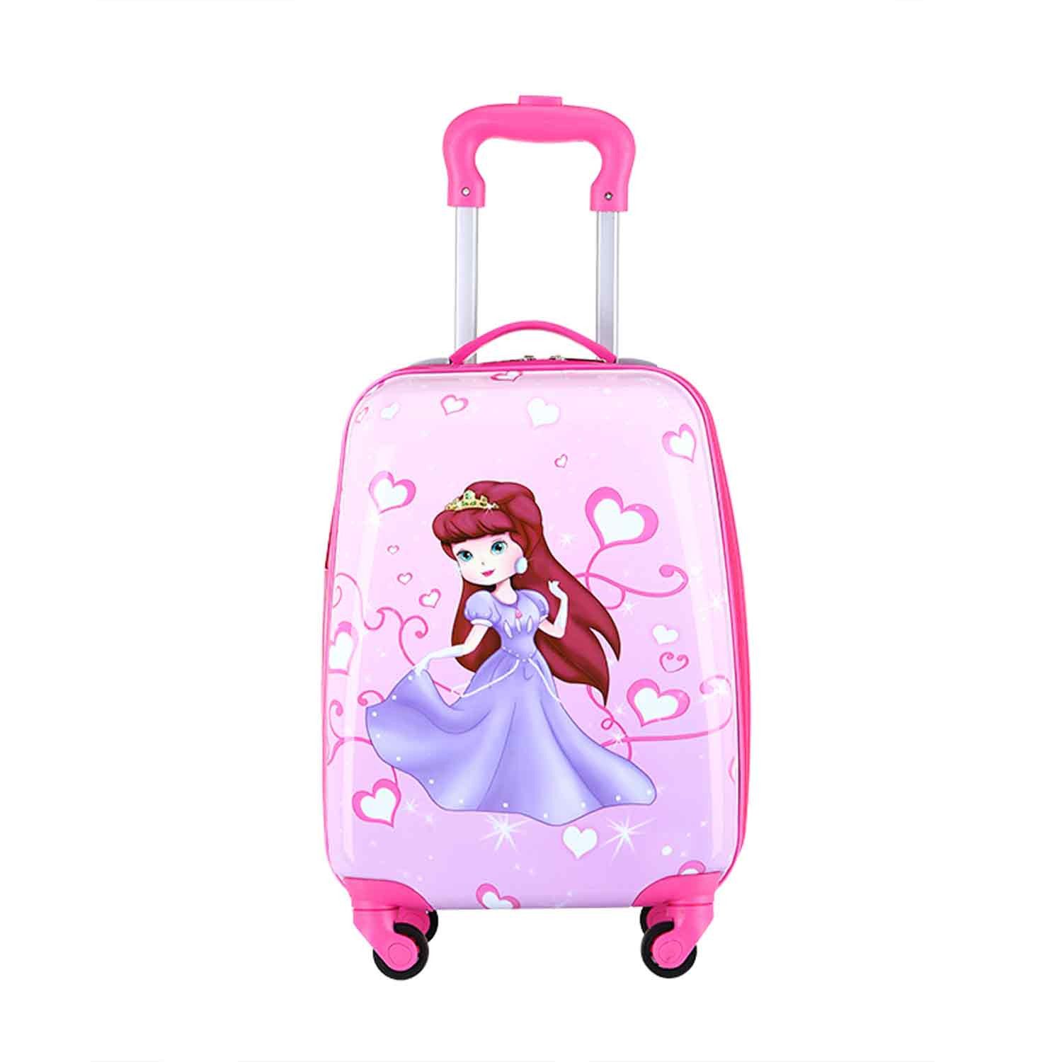 TheTrueC Koffer TheTrueC Kinder Koffer Trolley Prinzessin, 4 Rollen Rollen