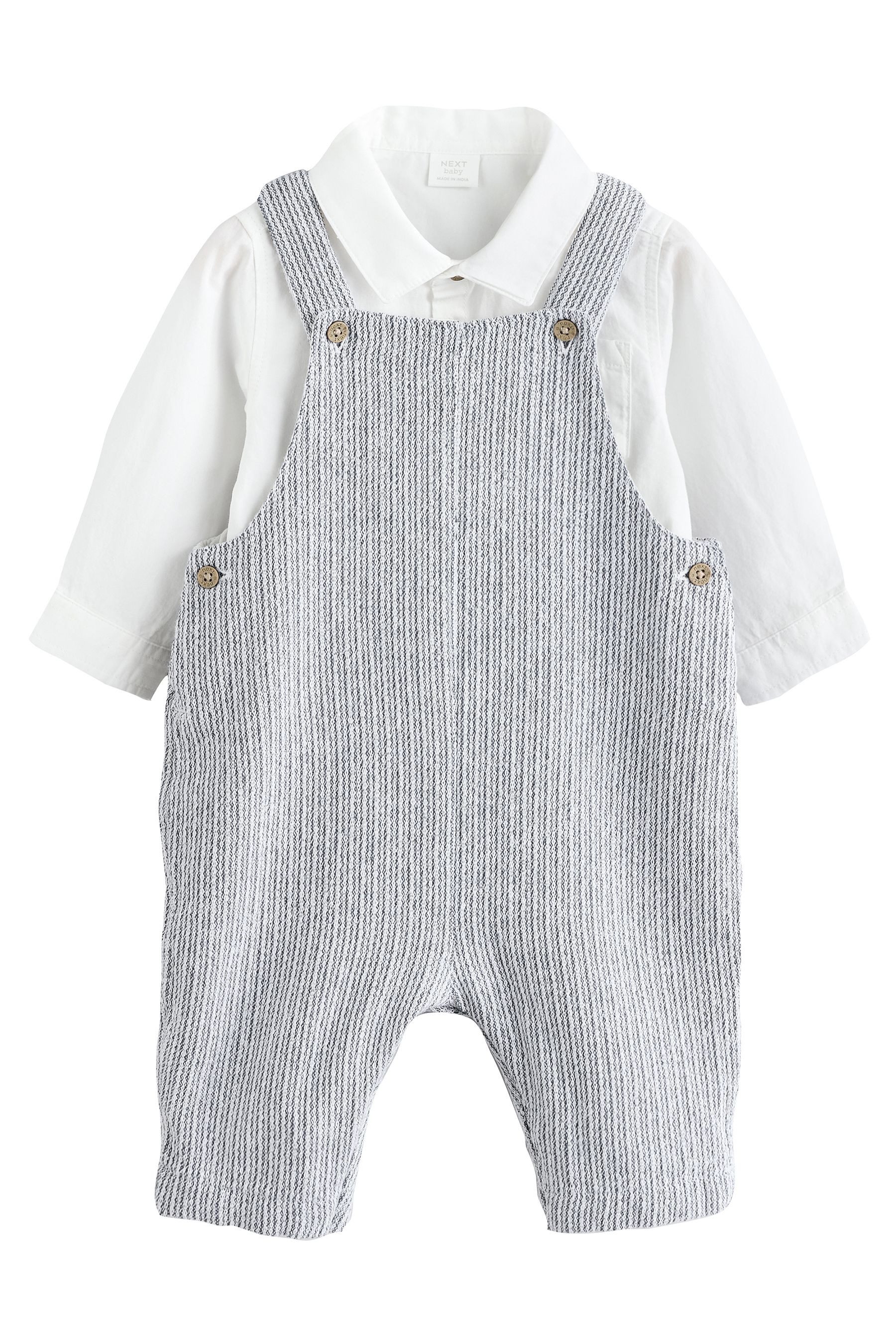Body & Hose Baby-Latzhose und Bodysuit aus Baumwollgewebe