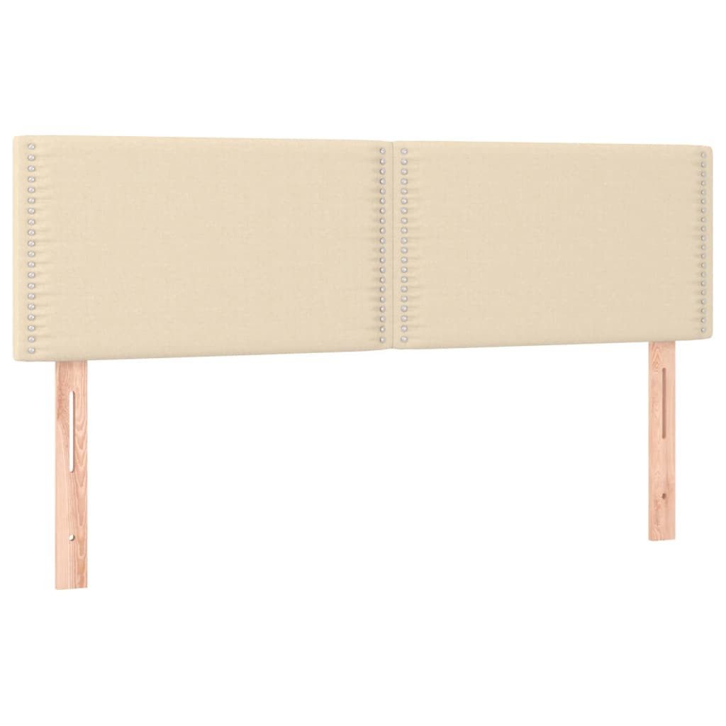 vidaXL Bett Kopfteile Creme 144x5x78/88 cm Stoff (1-tlg)