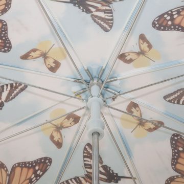 ROSEMARIE SCHULZ Heidelberg Stockregenschirm Kinderschirm für Mädchen Regenschirm Motiv Schmetterlinge, Leichter Kinderschirm