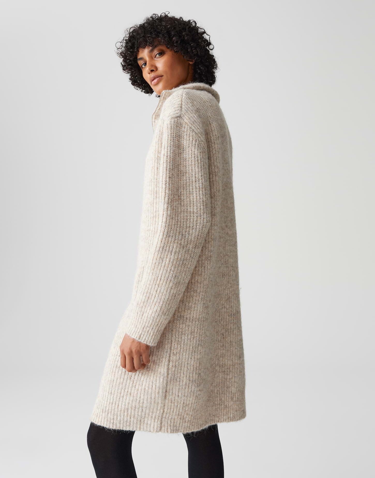 OPUS Sweatkleid WONELLI im Wollmix lockere Passform, weicher Griff, wärmend