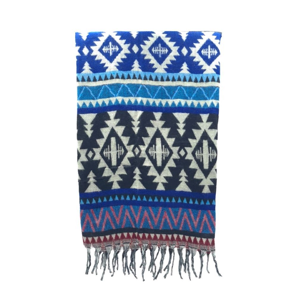 Goodman Design XXL-Schal Ethno-Winterschal Poncho – vielseitig, warm und stilvoll!, Hergestellt in Indien – mit Liebe zum Detail