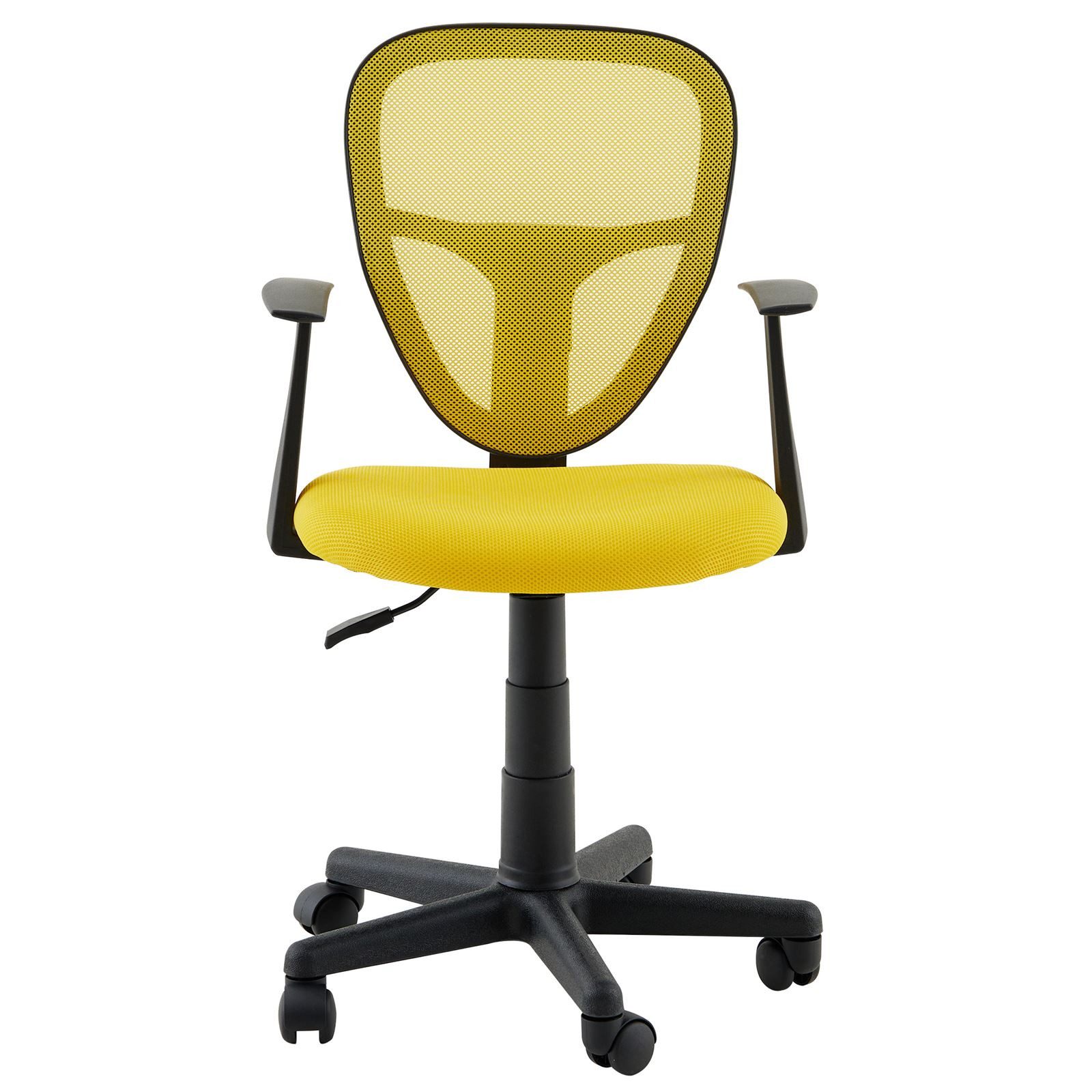 IDIMEX Schreibtischstuhl STUDIO, für Kinder, ergonomisch geformt, höhenverstellbar mit Armlehnen Gelb