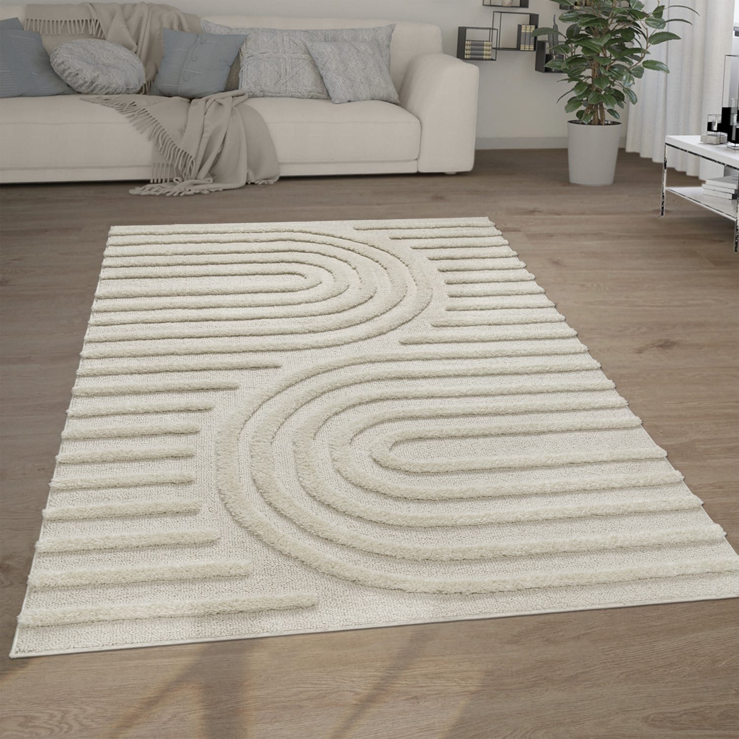 KADIMA DESIGN Teppich Struktur 3D Schlafzimmer schmutzabweisend Hochflor Te günstig online kaufen
