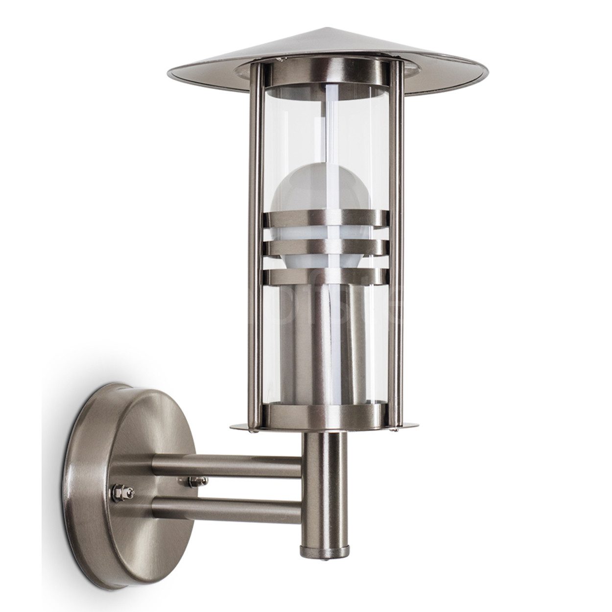 hofstein Außen-Wandleuchte »Latiano« Außenwandlampe aus Edelstahl mit Klarg günstig online kaufen