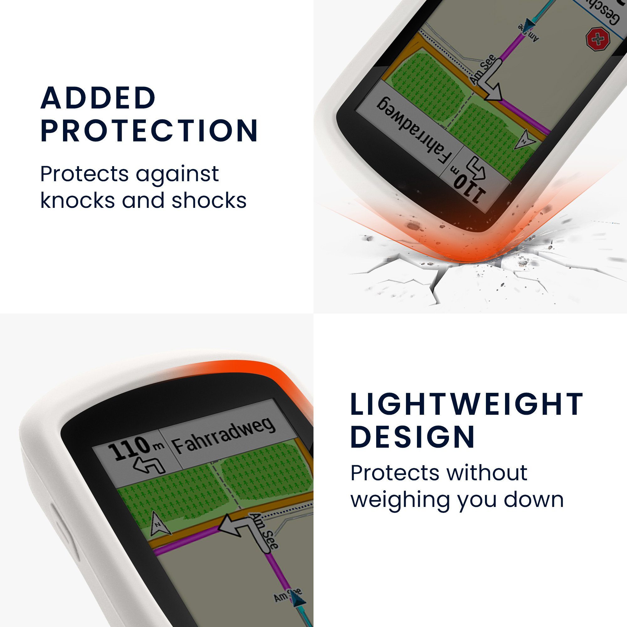 kwmobile Smartphone-Hülle Hülle für Garmin Edge Explore, Silikon GPS Fahrrad Case Schutzhülle