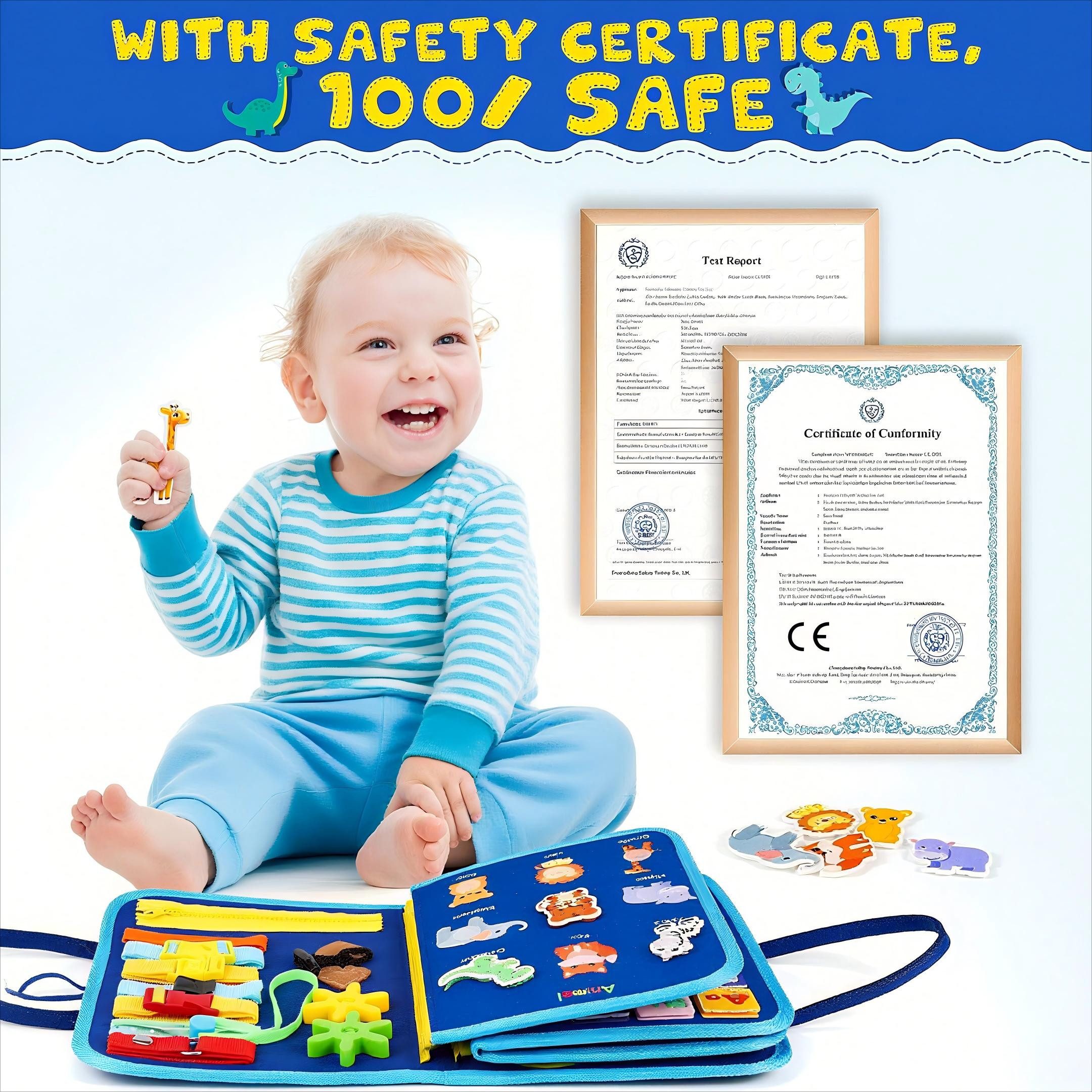 POPOLIC Lernspielzeug Busy Board für Kinder - Activity Board Montessori Spi günstig online kaufen