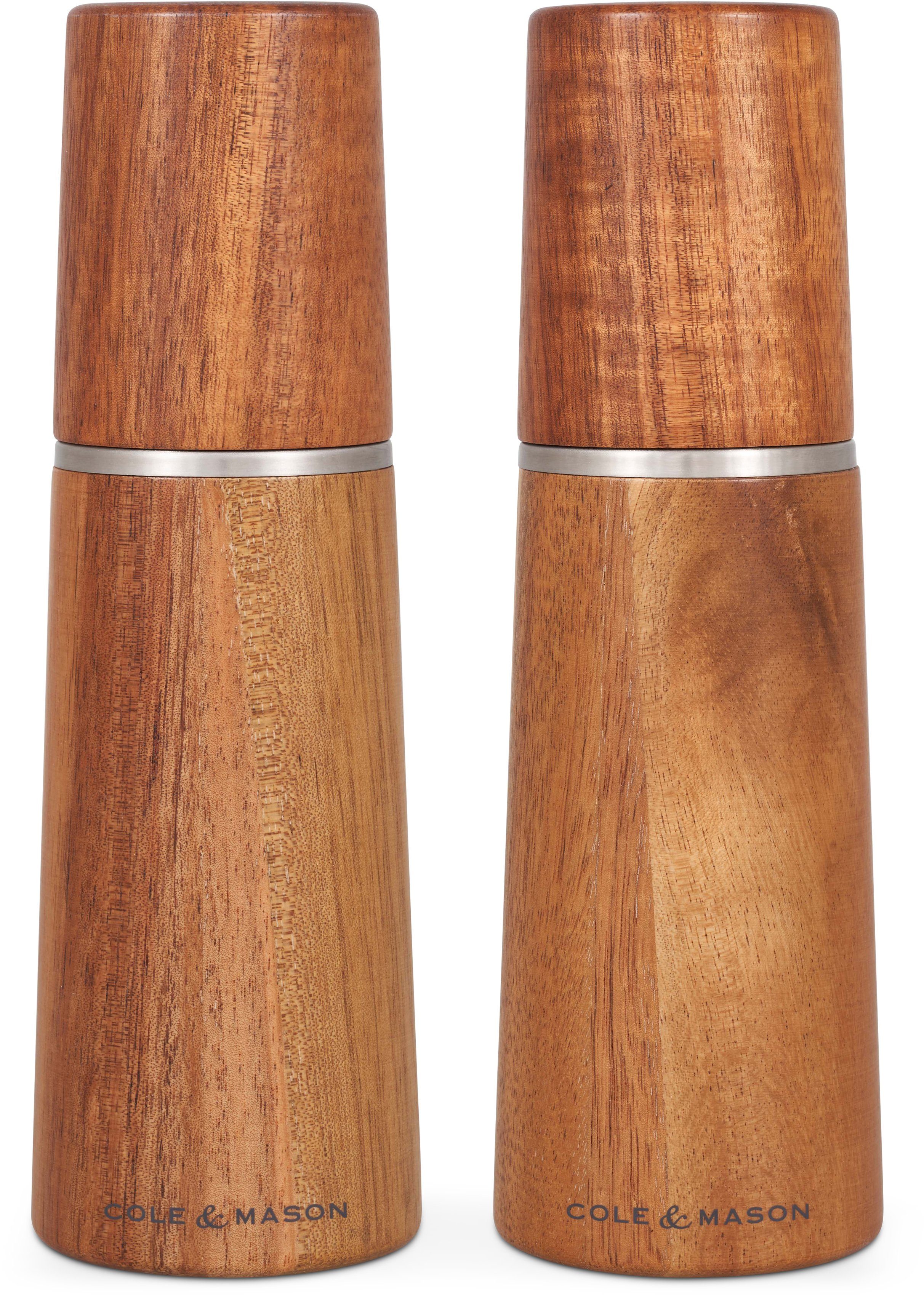Cole & Mason Salz-/Pfeffermühle Marlow manuell, (2 Stück), aus hochwertigem Akazienholz