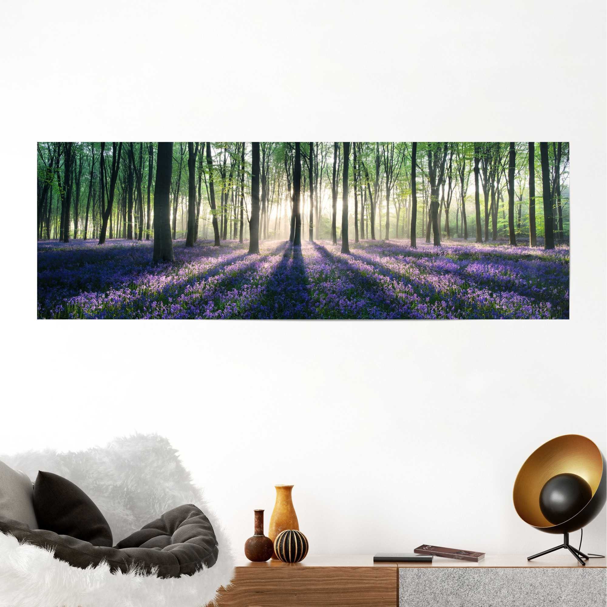 Reinders! Poster Glockenblumen im Wald, (1 St), Poster wird gerollt und  sicher verpackt an Sie versendet