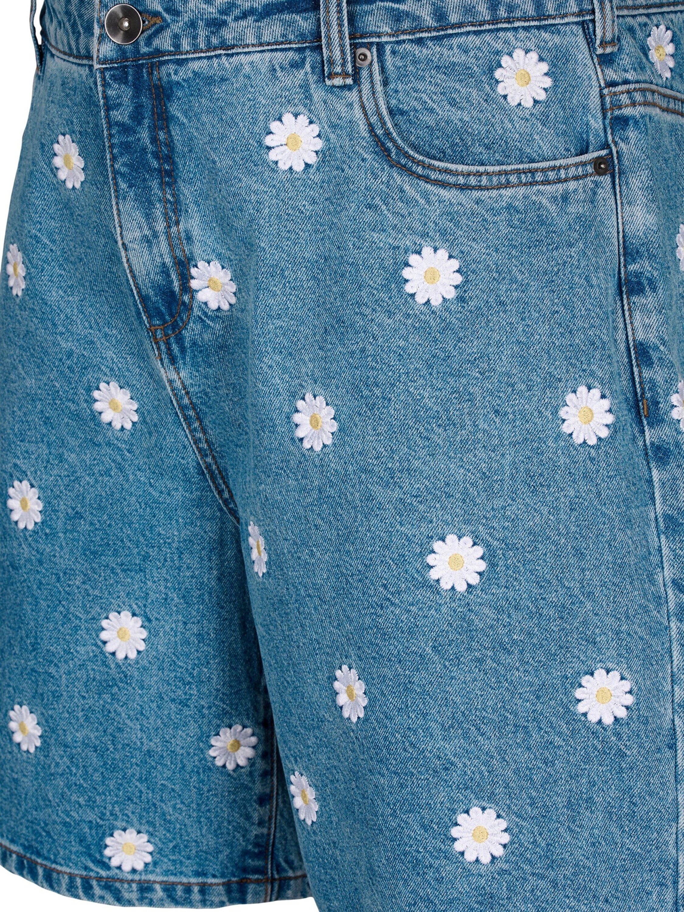 Zizzi High-waist-Jeans MILLE (1-tlg) Stickerei