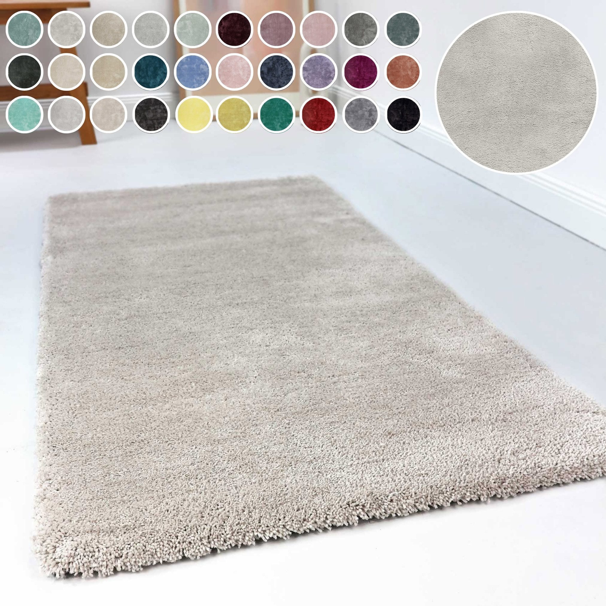 Esprit Hochflor-Teppich Relaxx ESP-4150, rechteckig, Höhe: 25 mm, Wohnzimmer, sehr große Farbauswahl, weicher dichter Hochflor