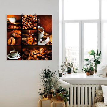 Artland Wandbild Kaffee Collage, Getränke (1 St), als Leinwandbild, Poster, Wandaufkleber in verschied. Größen