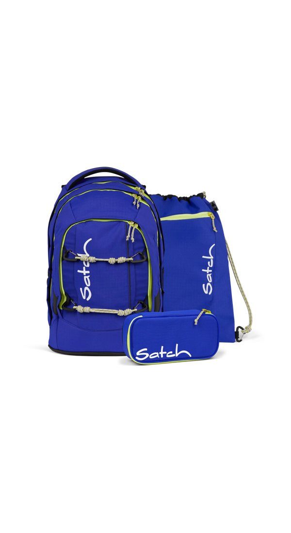 Satch Schulrucksack pack set (6-tlg), größenverstellbares Rückensystem