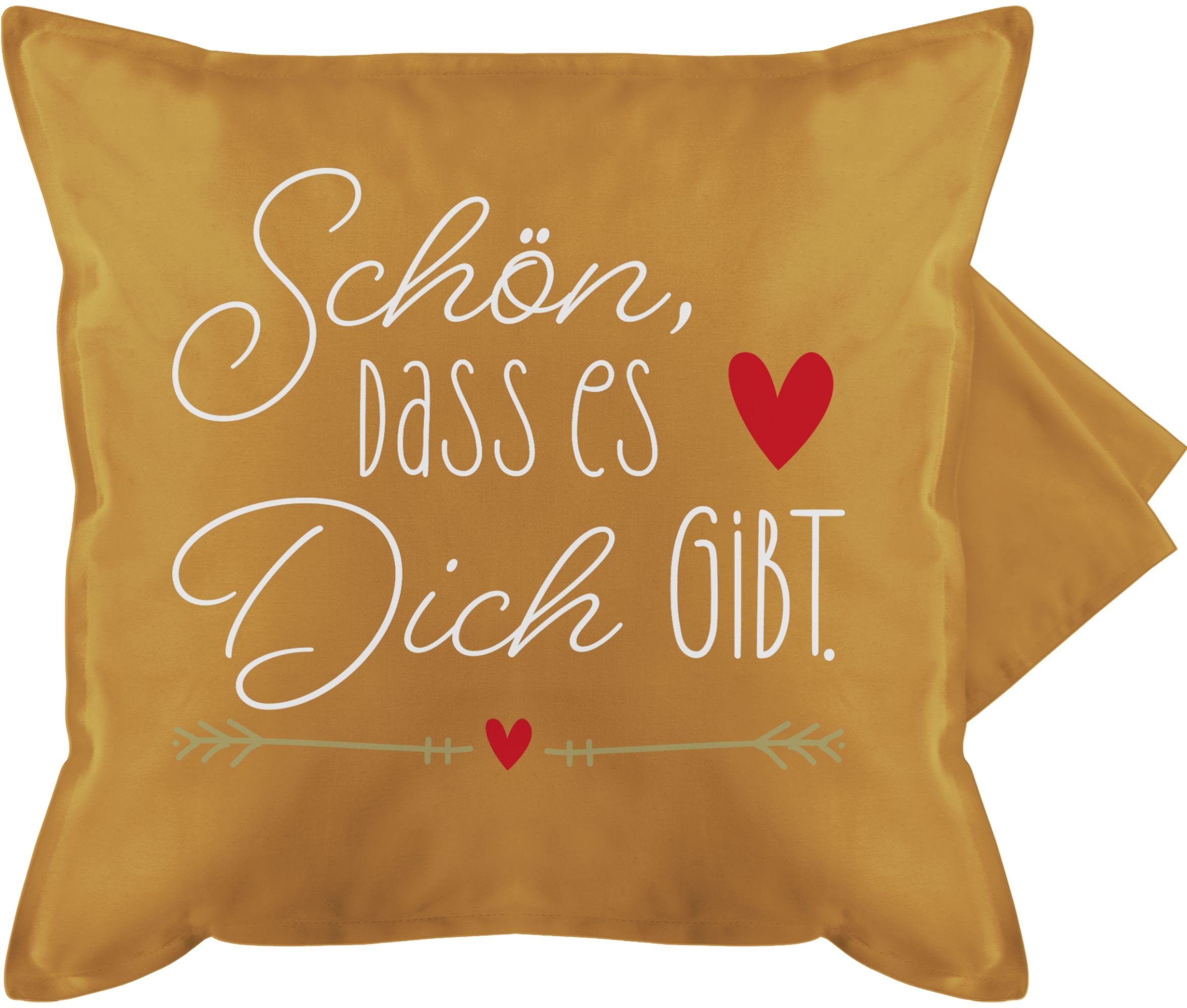 Kissenbezüge Schön dass es dich gibt - Geschenke für Frauen Weihnachts-Geschenk Ges, Shirtracer (1 Stück), Dekokissen Valentinstag Geschenk