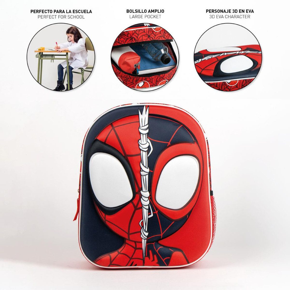 Cerda Rucksack Marvel Spidey 32 cm – 3D Kinderrucksack für Superhelden-Fans – Bild 4 von 5