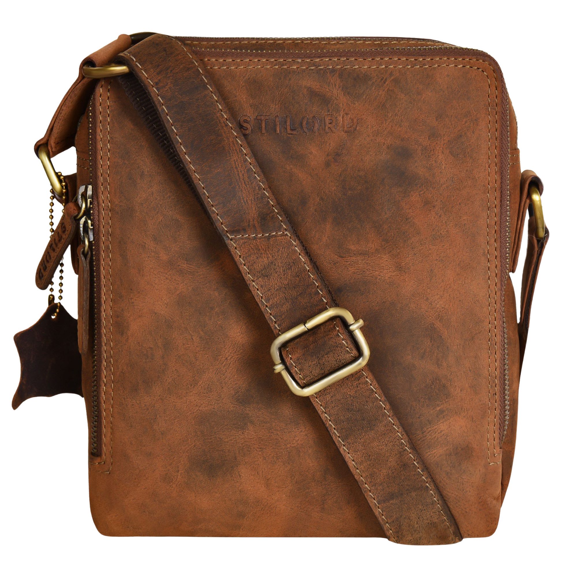 STILORD Schultertasche "Lorand" Schultertasche Herren Leder