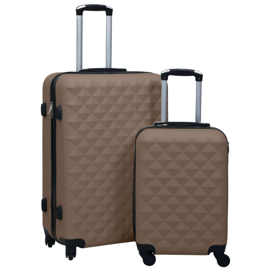 vidaXL Gartensack Hartschalen-Trolley-Set 2 Stk. Braun ABS, (1-tlg)