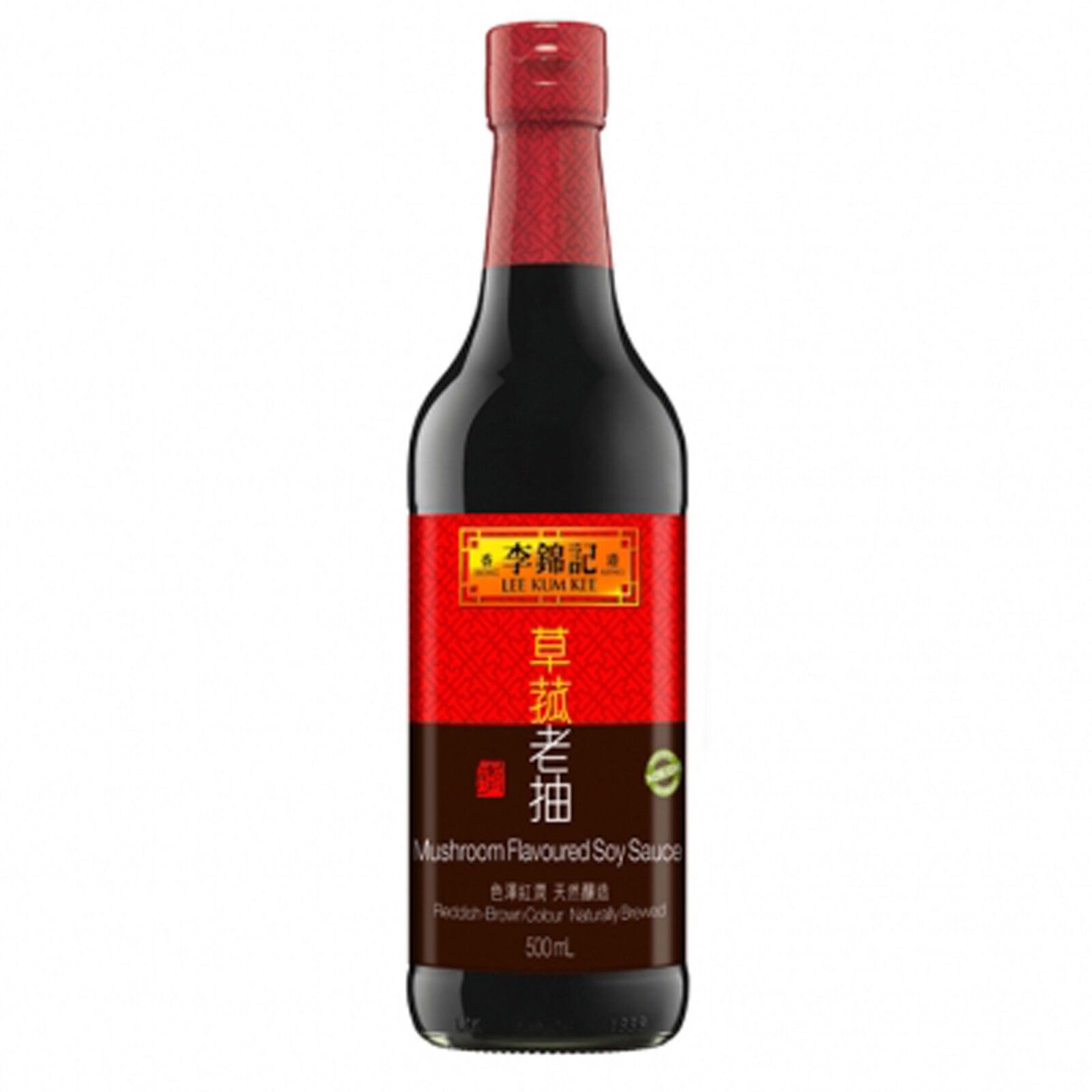 Kikkoman Saucen Lee Kum Kee - Premium Sojasauce mit Pilzgeschmack - 500ml