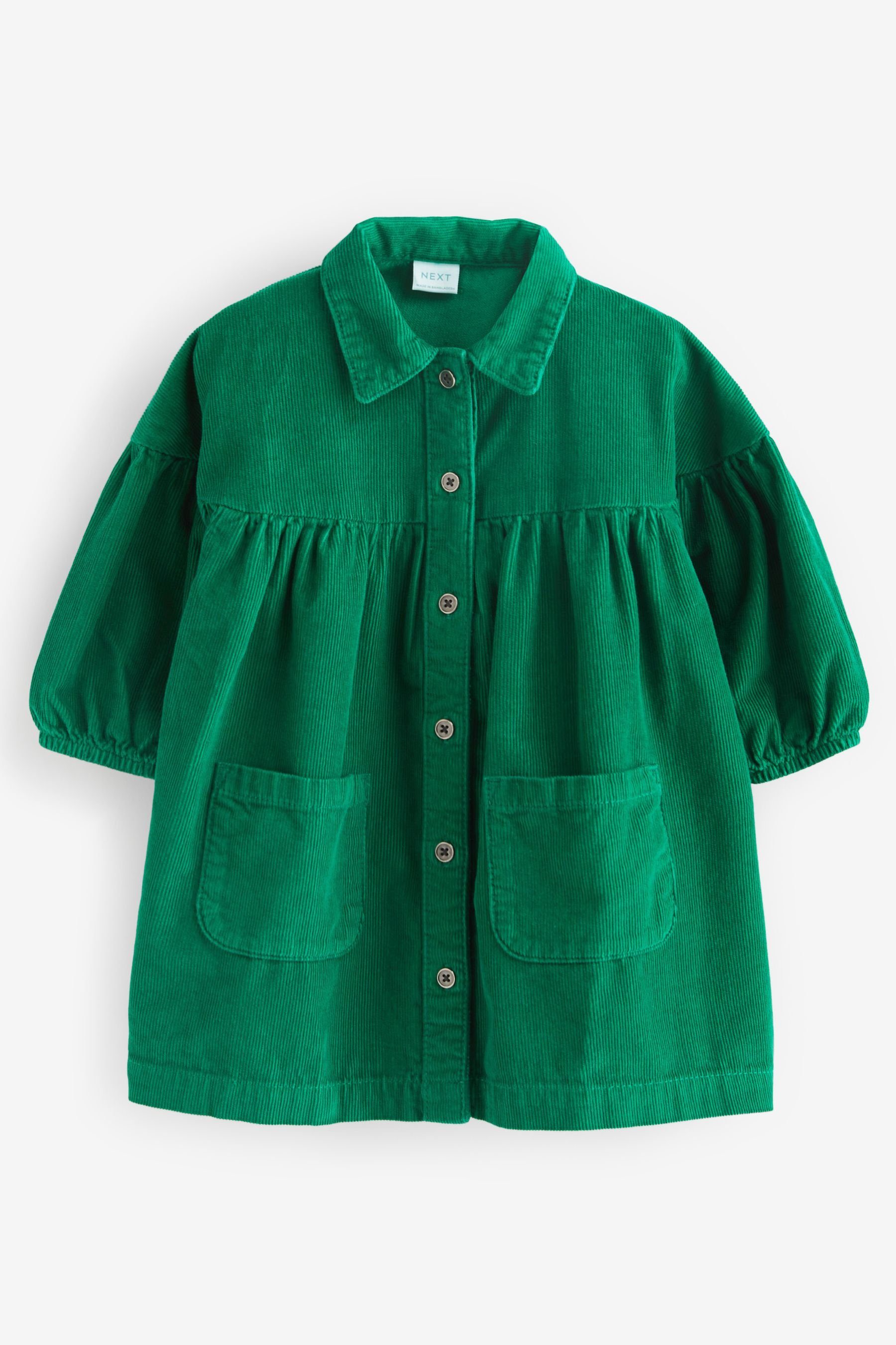 Next Corduroy Hemdkleid (1-tlg) aus Baumwolle Blusenkleid Green