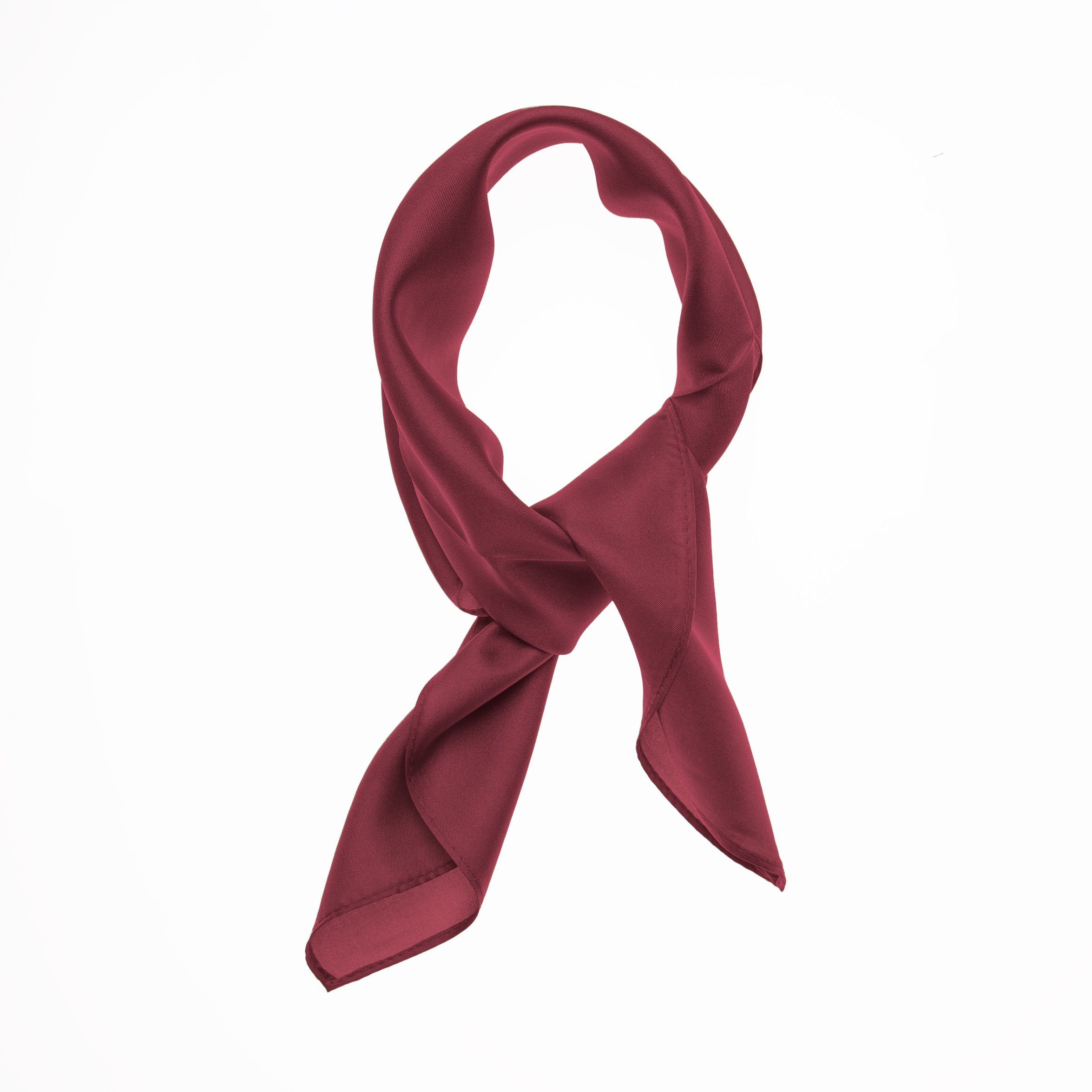 TINITEX Seidentuch Nickituch Halstuch Twill weinrot