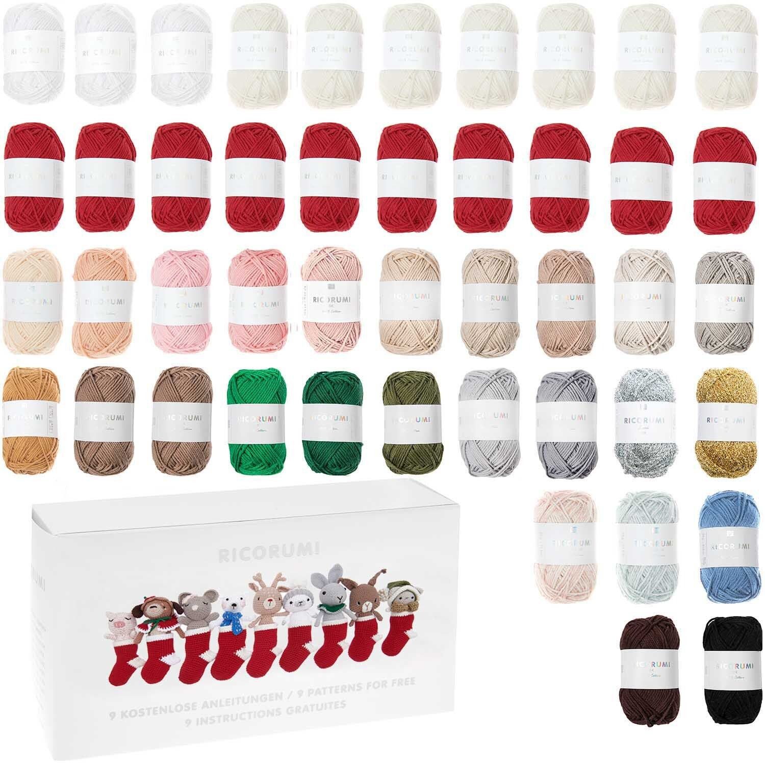 Rico Design Ricorumi Christmas CAL Kit 1 Bastelgarn, (45-St)