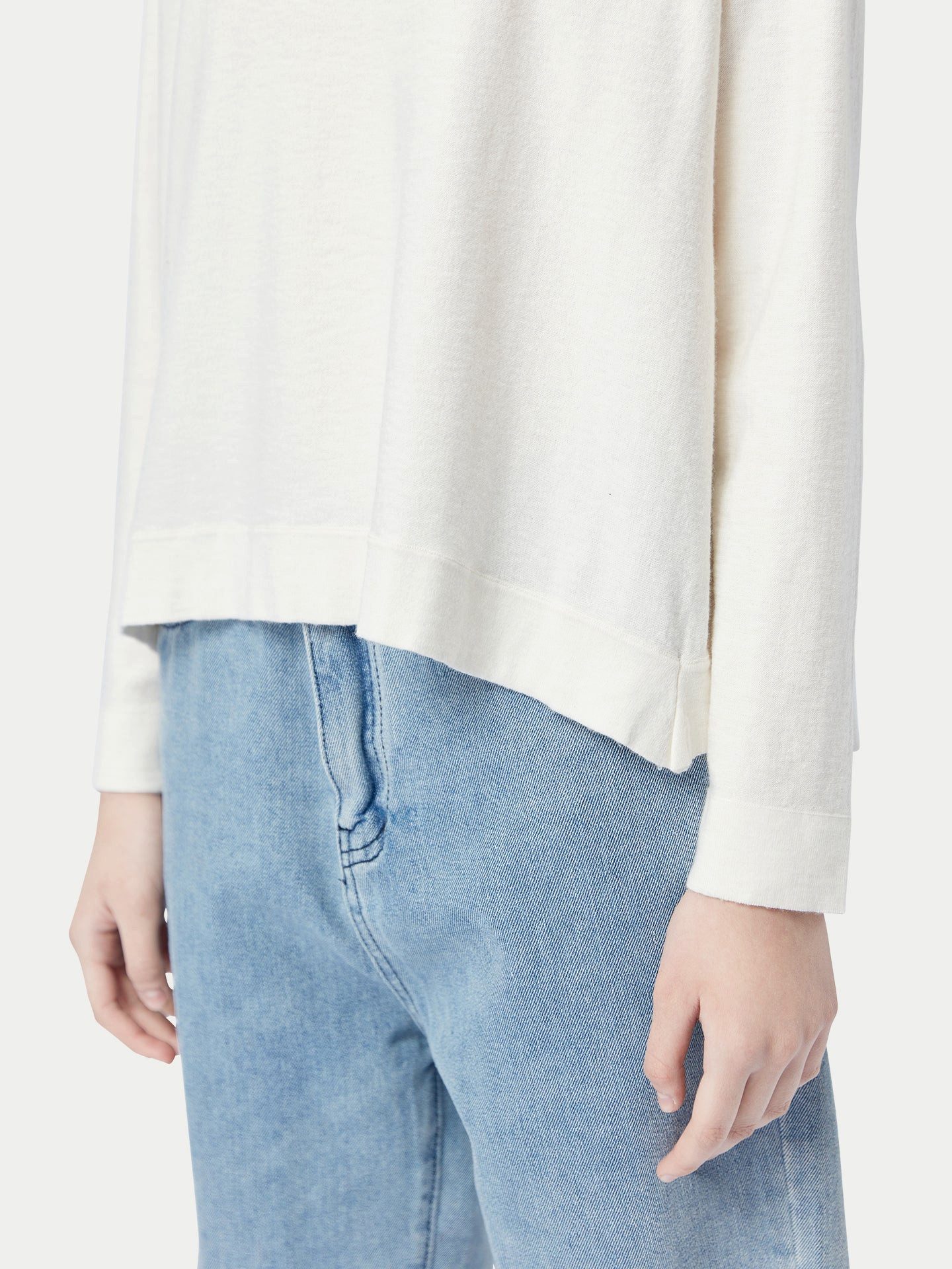 GOBI Cashmere Rundhalspullover Pullover mit Bootsausschnitt aus Baumwoll-Seiden-Kaschmir-Mischung