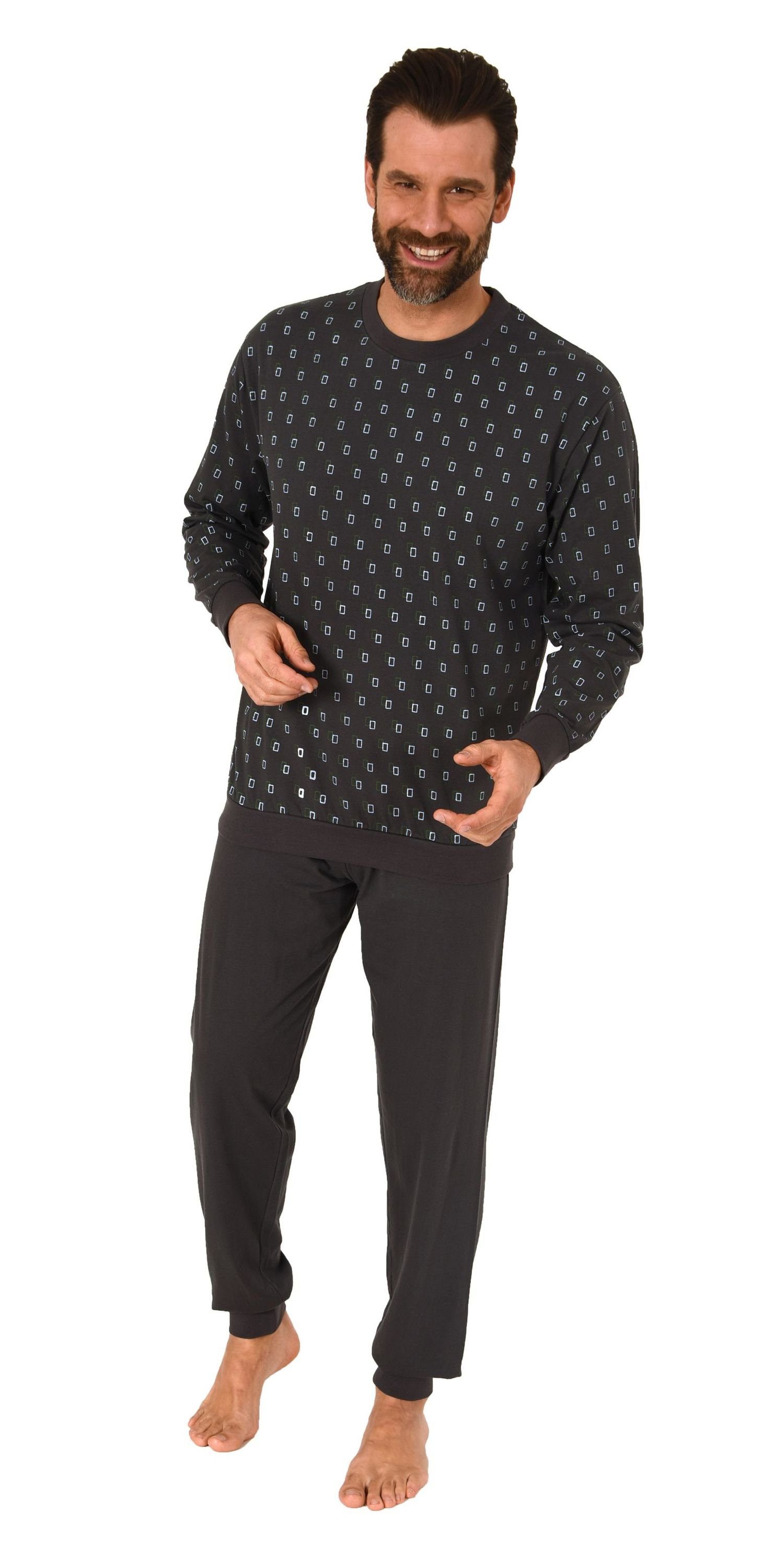 Normann Pyjama Herren Schlafanzug lang mit günstig online kaufen