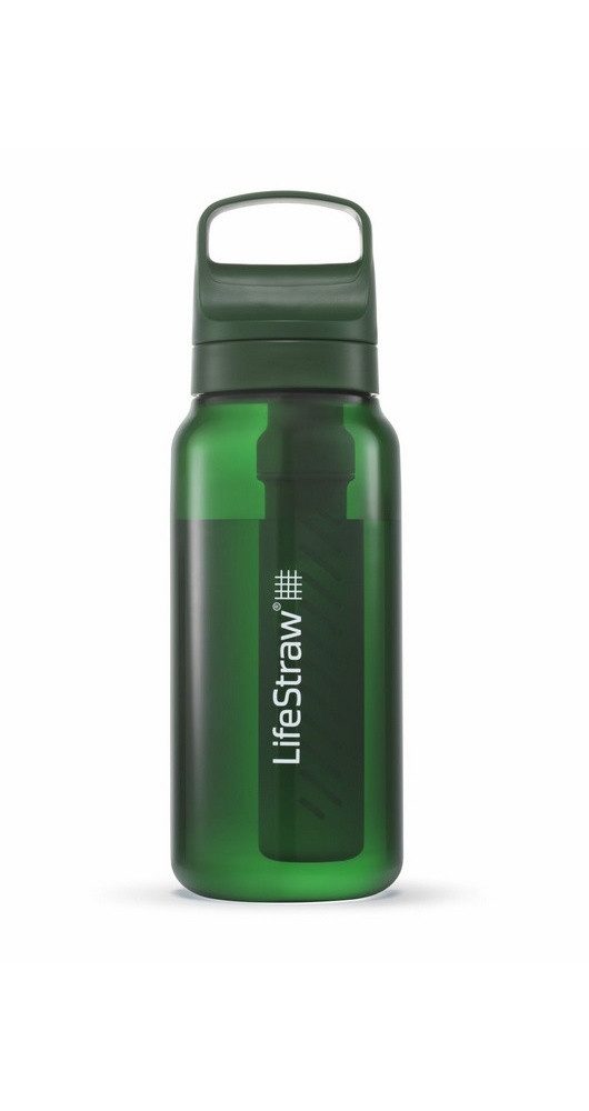 LifeStraw Trinkflasche Go Series mit Wasserfilter, Verschluss mit Silikonmundstück, BPA frei
