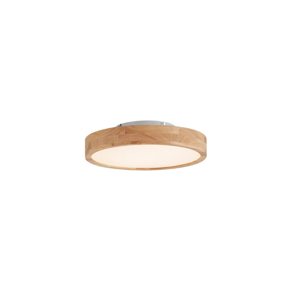 Qazqa Deckenleuchte Pecker, LED fest integriert, Extra-Warmweiß, QAZQA Deckenleuchte, integrated, Braun, Holz, Japandi