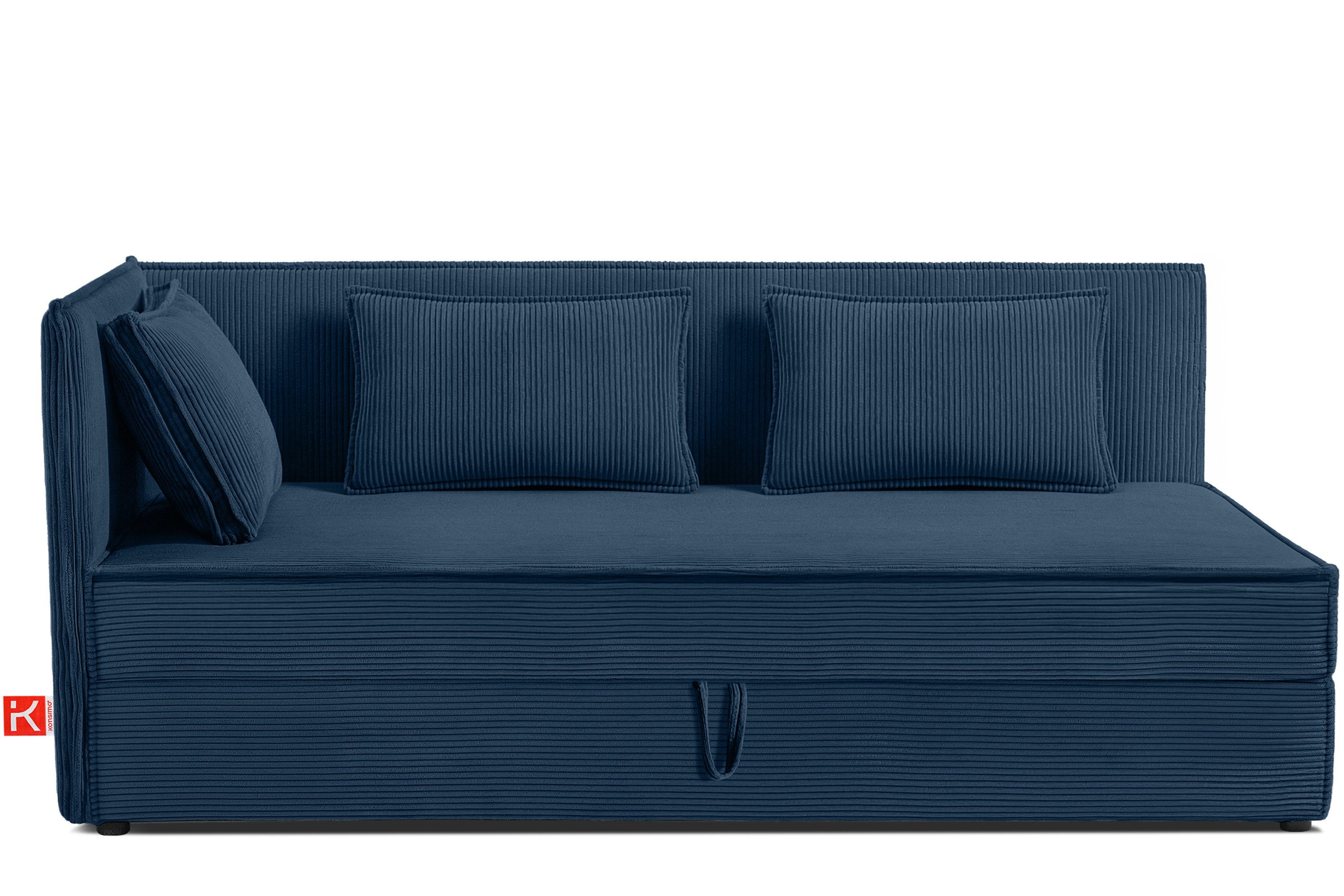 KONSIMO® Boxspringbett ROTI Daybett, Tagesbett, Jugendbett, 90 cm x 200 cm (1-Person Boxspringbett), hergestellt in der EU, inklusive Kissen, mit großem Bettkasten