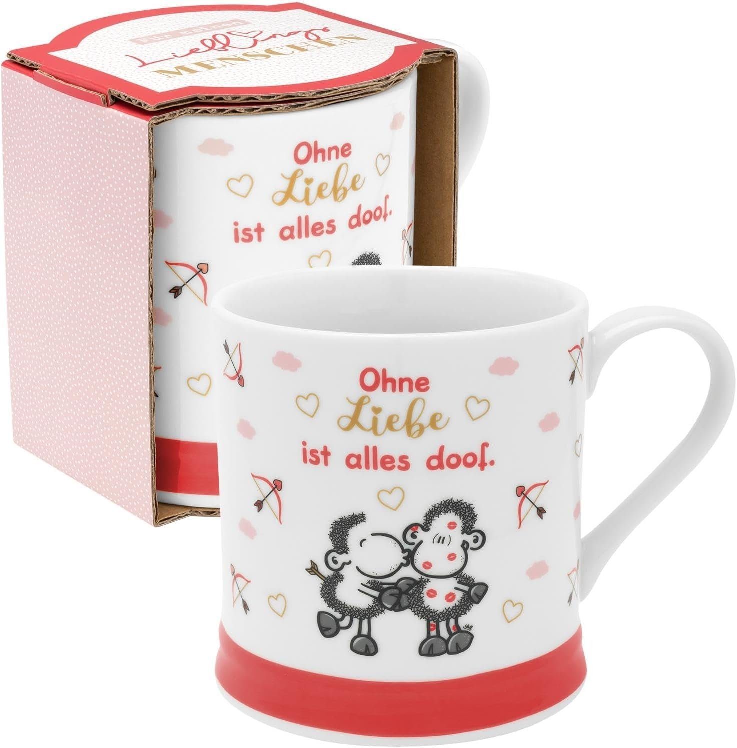 Sheepworld Tasse Tasse Kaffeetasse Kaffeebecher Teetasse Sheepworld 40cl Ohne Liebe, Material: Porzellan