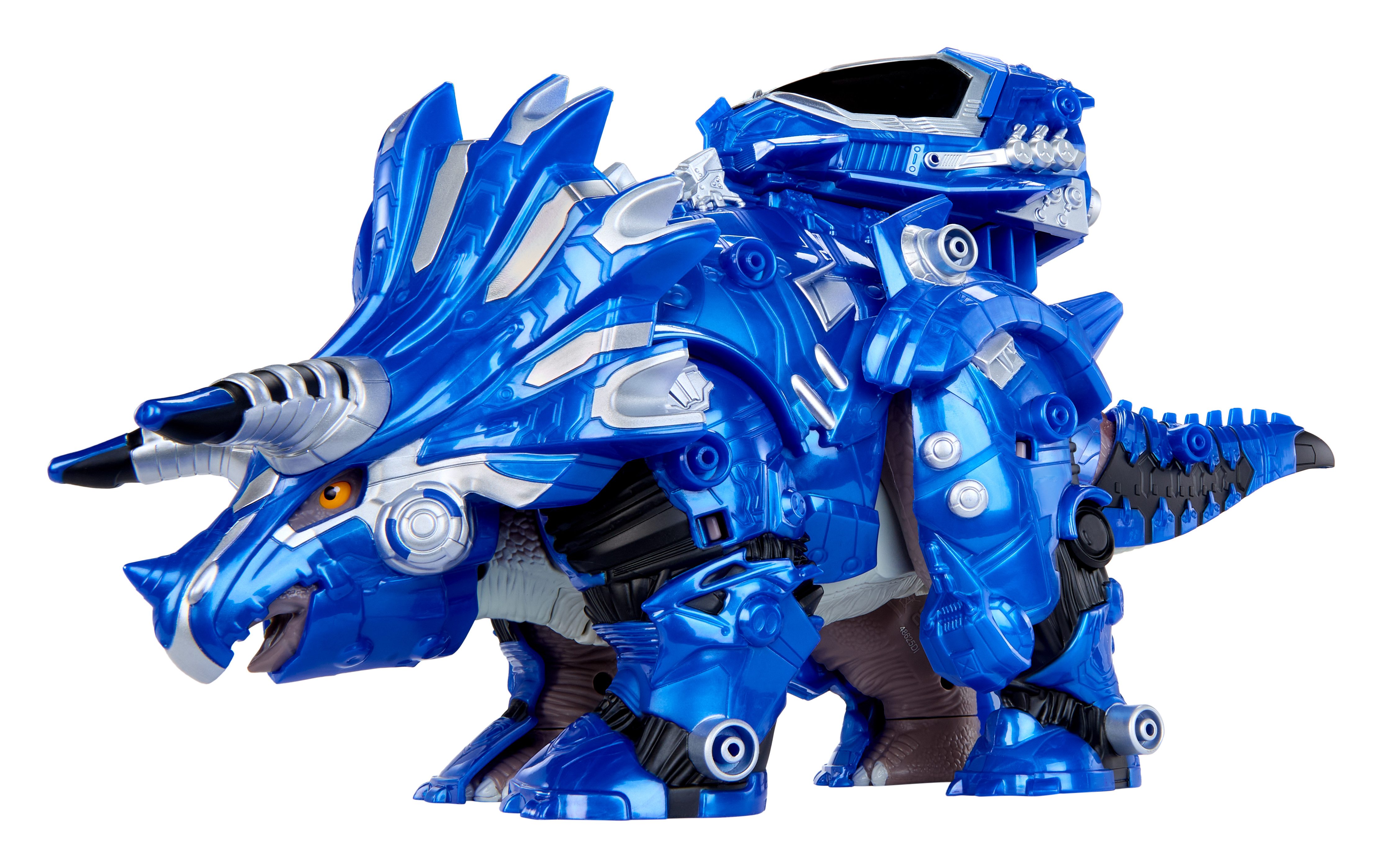 MGA ENTERTAINMENT Actionfigur Armosaurs Armor-Up Dinosaur- Triceratops - Cobalt, mit Soundeffekt