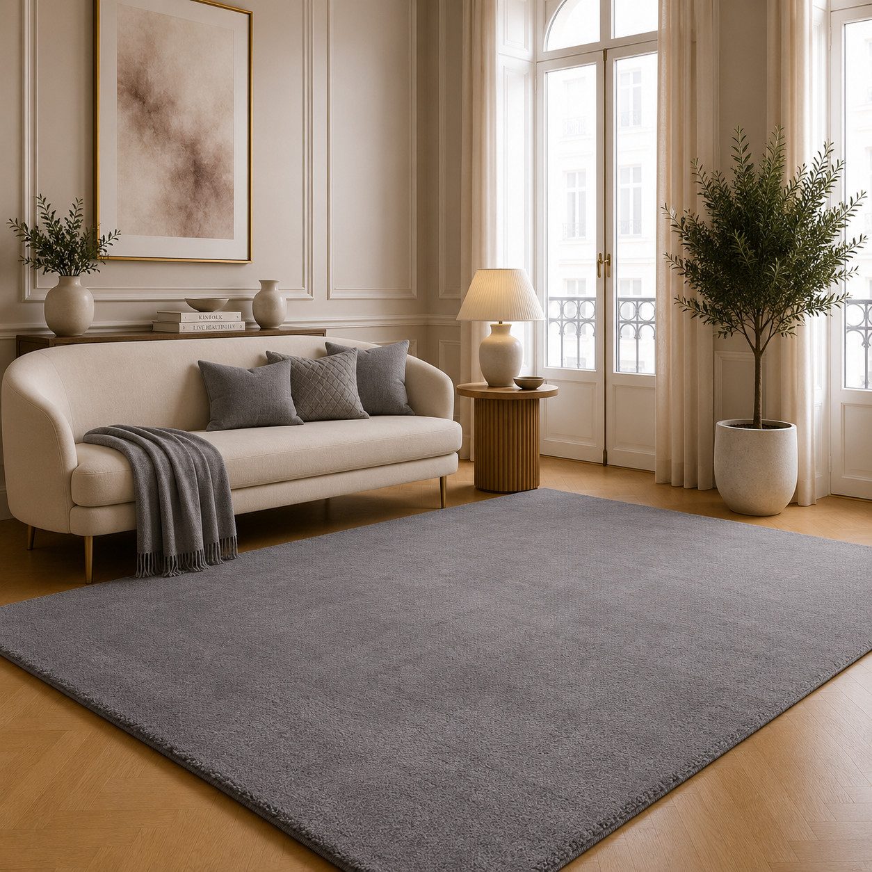 the carpet Teppich kuschelig & Super Soft, Anti-Rutsch Unterseite, rechteckig, Höhe: 16 mm, Waschbar bis 30 Grad, Felloptik, Wohnzimmer Teppich, Kundenliebling
