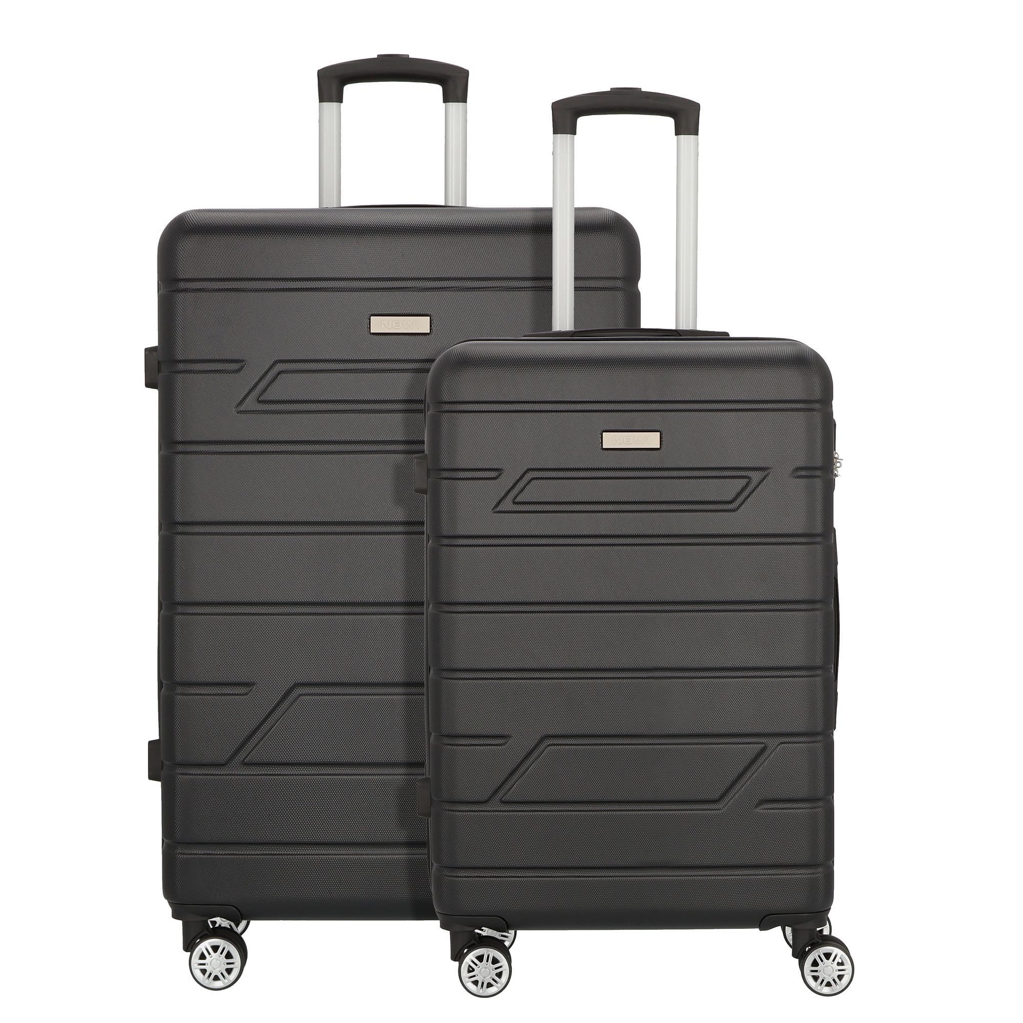 NOWI Trolleyset Bergamo, 4 Rollen, (2-teilig, 2 tlg), ABS