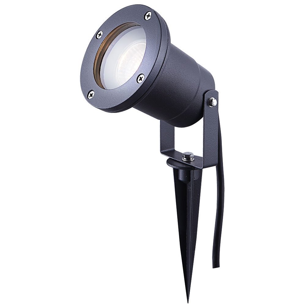 GLOBO LIGHTING LED Gartenstrahler, Leuchtmittel inklusive, Warmweiß, Steckleuchte Außenstrahler Gartenlampe schwenkbar LED Bodenstrahler