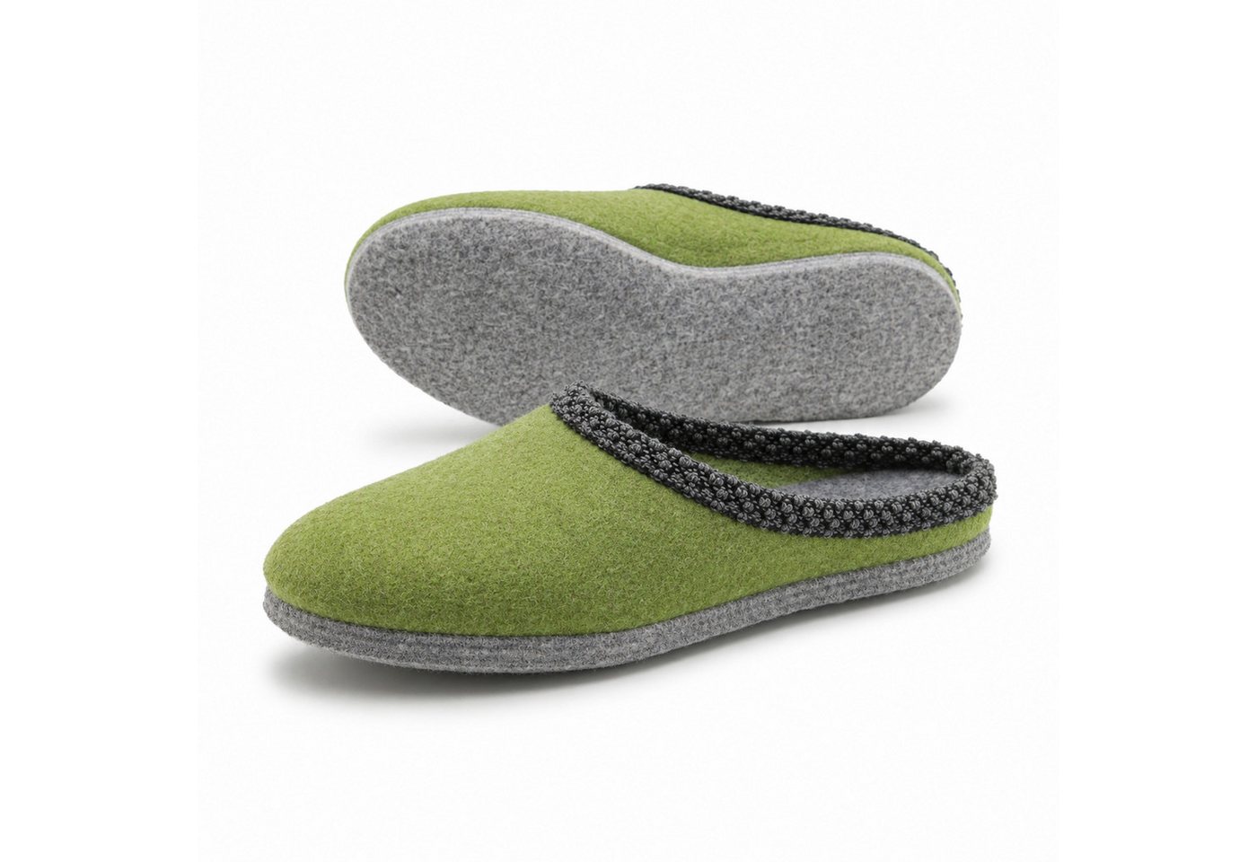 Pantoffelmann Walk-Filzpantoffel Herren Damen Filz Hausschuhe warme Filzlatschen Pantoffel (1 Paar) Filzpantoffeln, Gästepantoffel besonders leicht