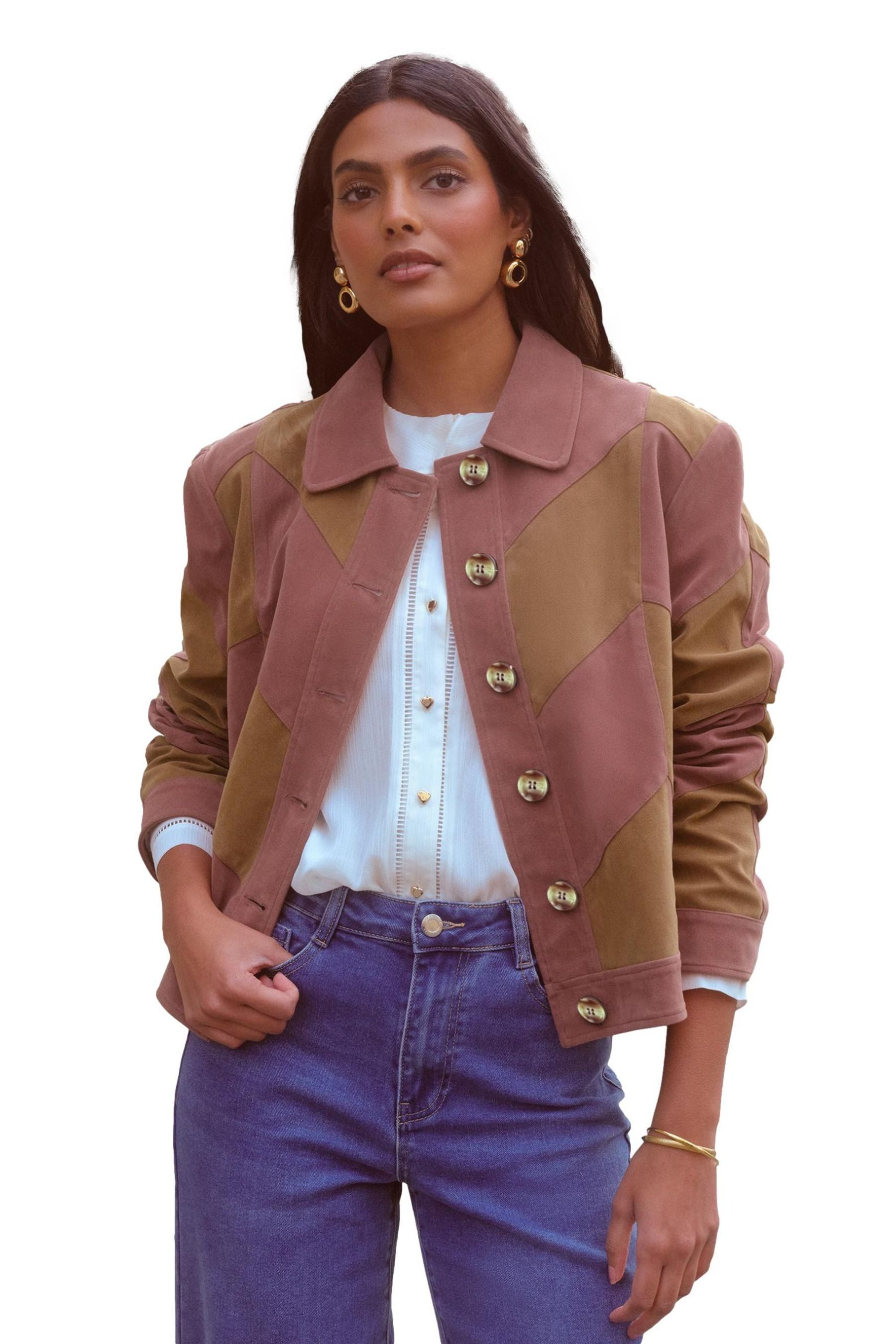 Lederimitatjacke Love & Roses Jacke aus Velourskunstleder, Regular