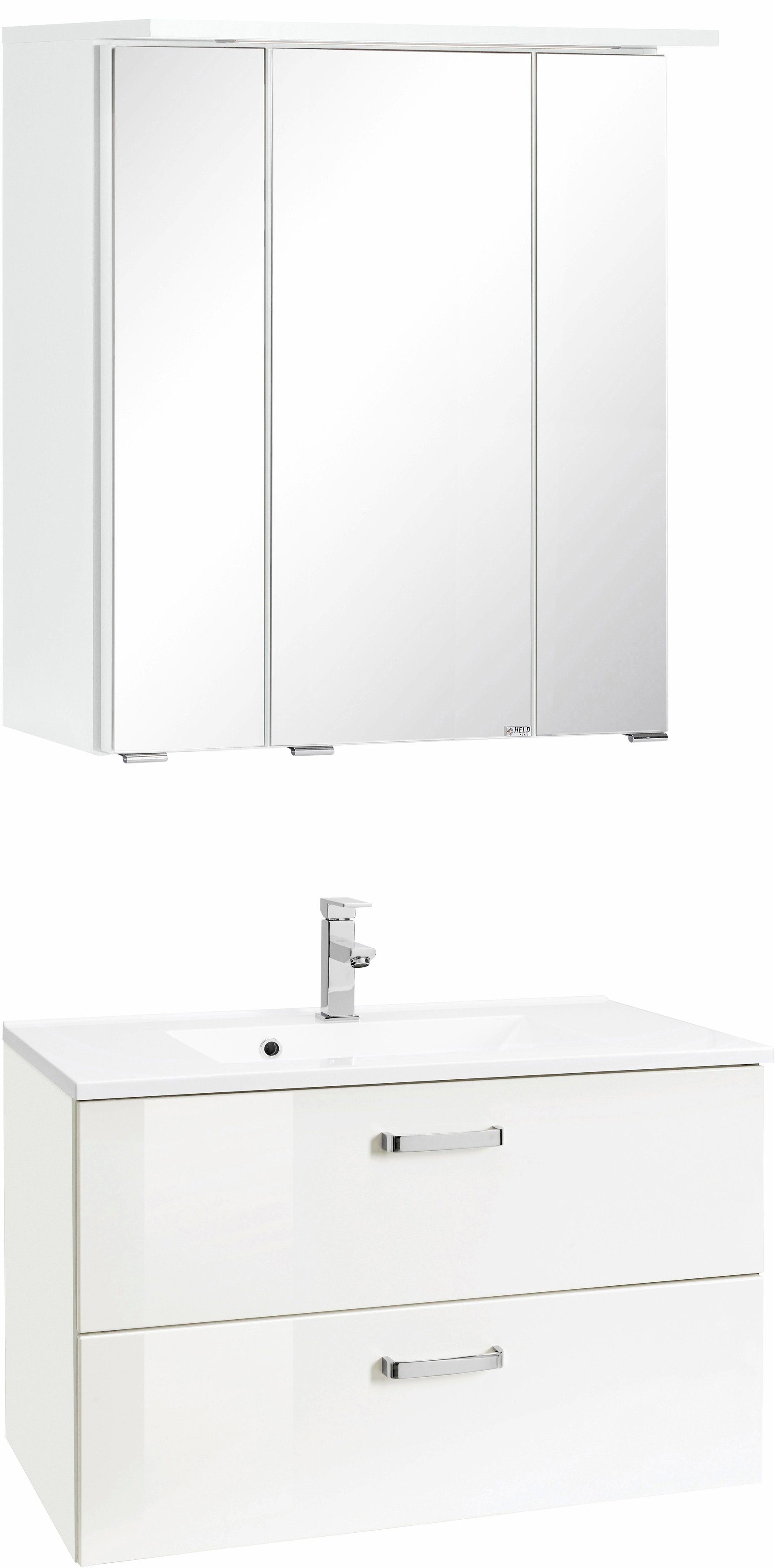 welltime Badmöbel-Set Ravenna, (2-St), mit Soft-Close Funktion