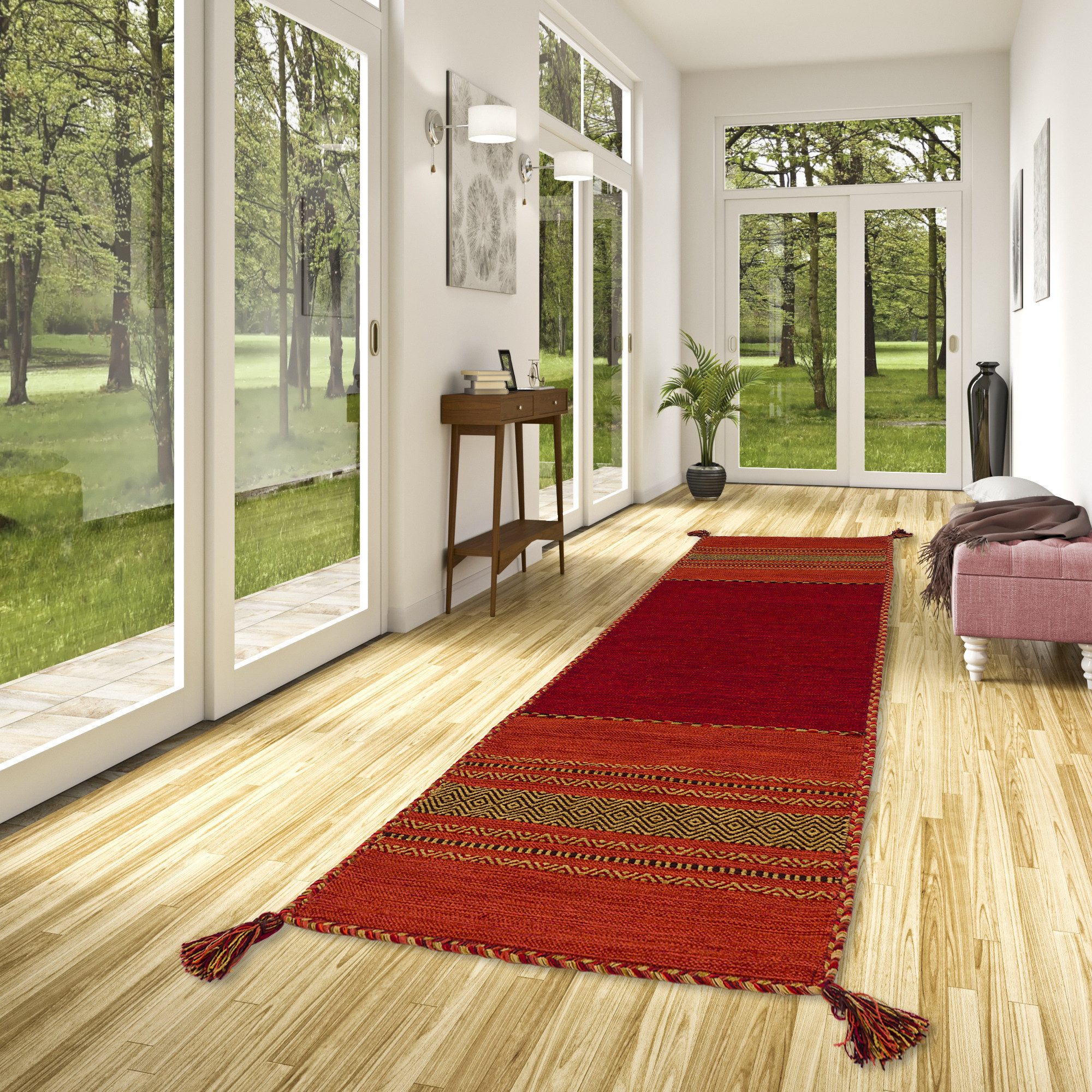 Pergamon Läufer Läufer Natur Teppich Kelim Navarro, Rechteckig, Höhe: 8 mm günstig online kaufen