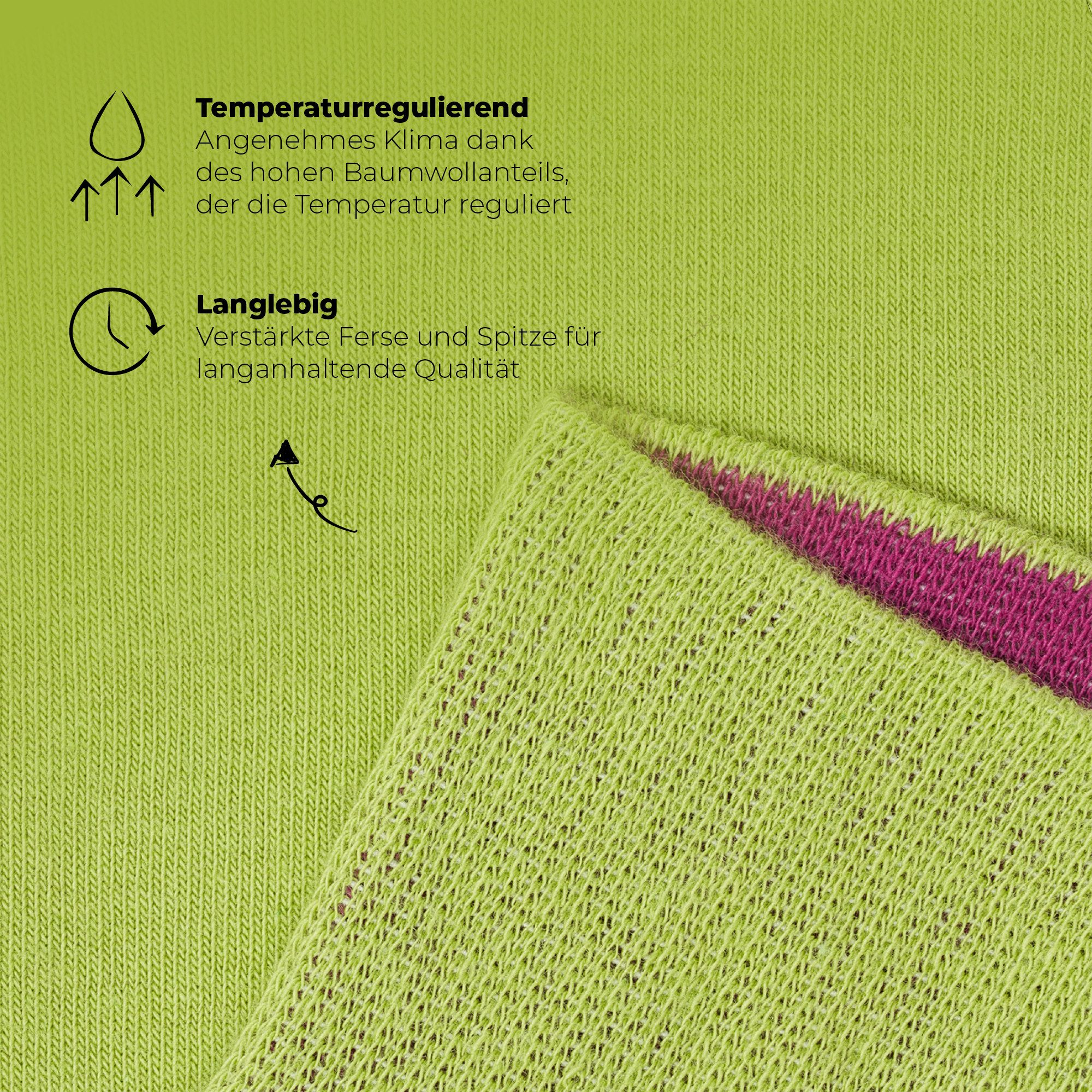 von Jungfeld Socken SIGNATURE Bio-Baumwolle 35-46 Unisex (1-Paar, 1 Paar) Anzugsocken, Bunte lange Socken aus Bio-Baumwolle
