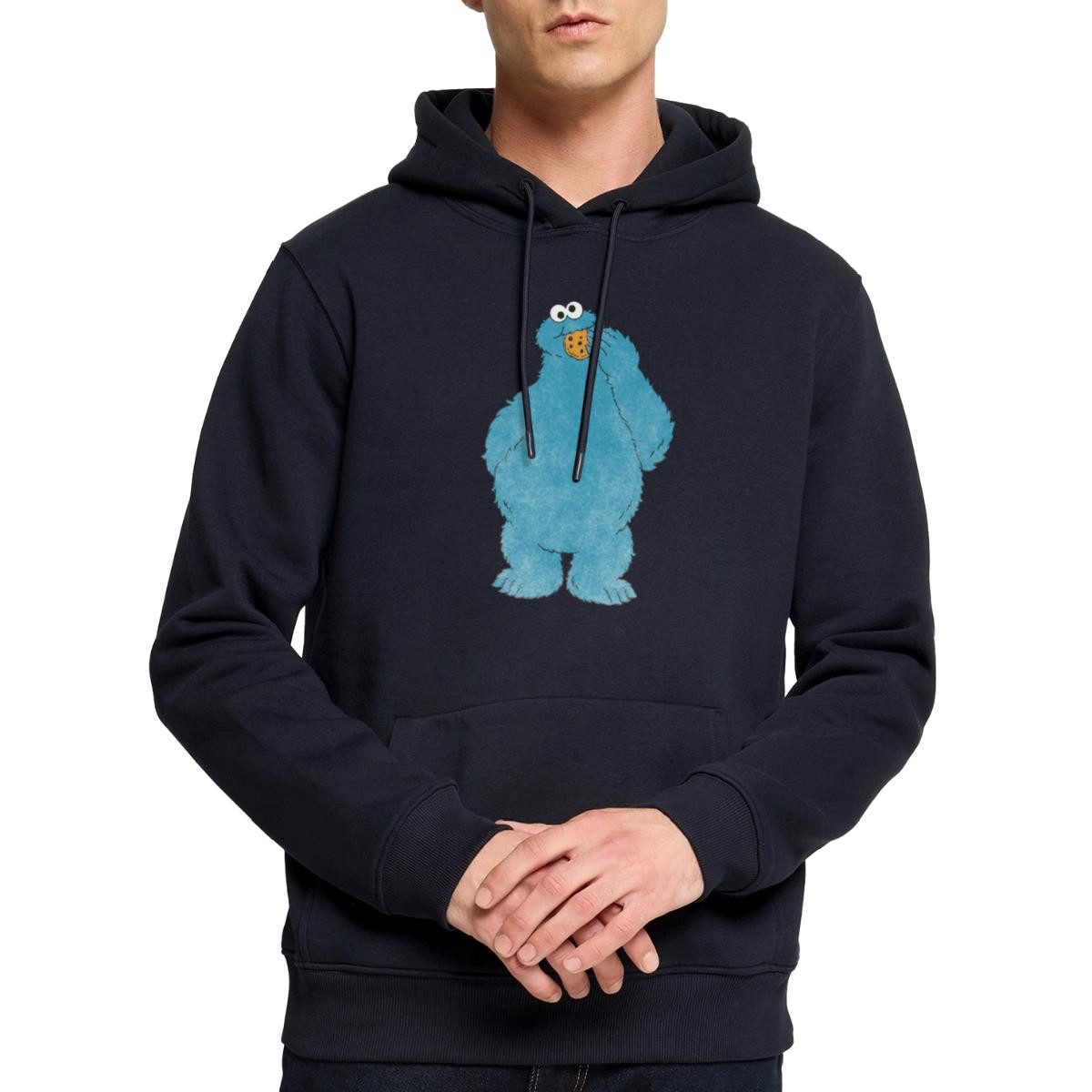 Spreadshirt Hoodie Sesamstraße Krümelmonster Naschen Herren Premium Hoodie (1-tlg)