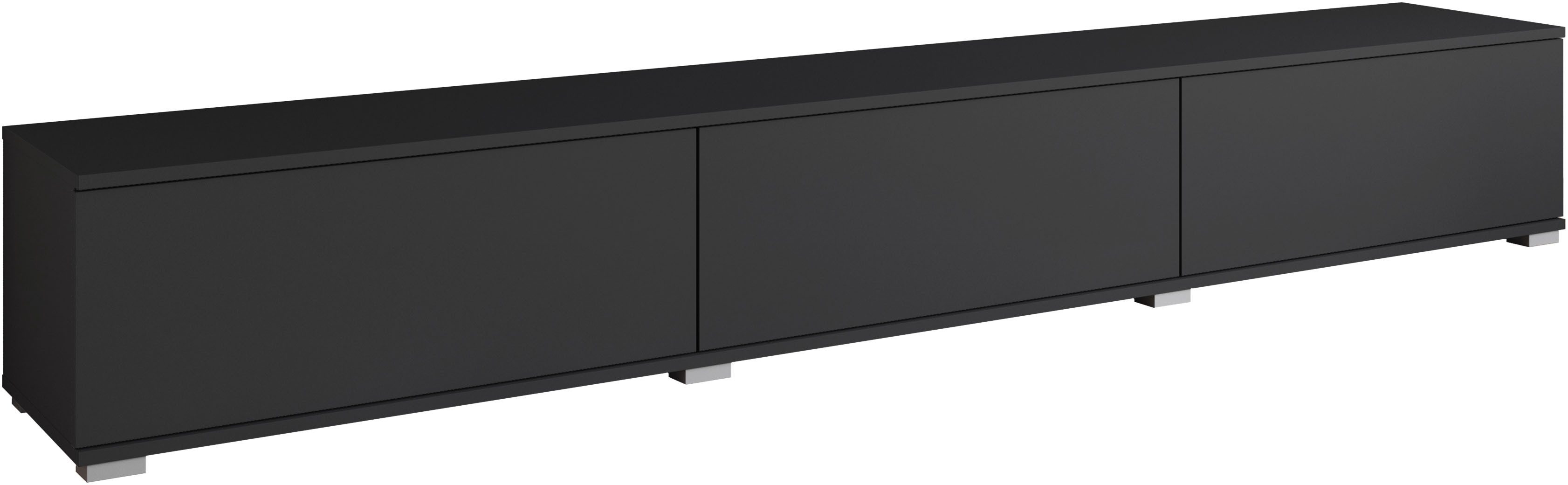 OTTO home Lowboard Kenia TV-Schrank, 220 cm breit, mit 3 Klappen (1 St), Stand- oder Hängemontage, stilvolles Design – Bild 2 von 5