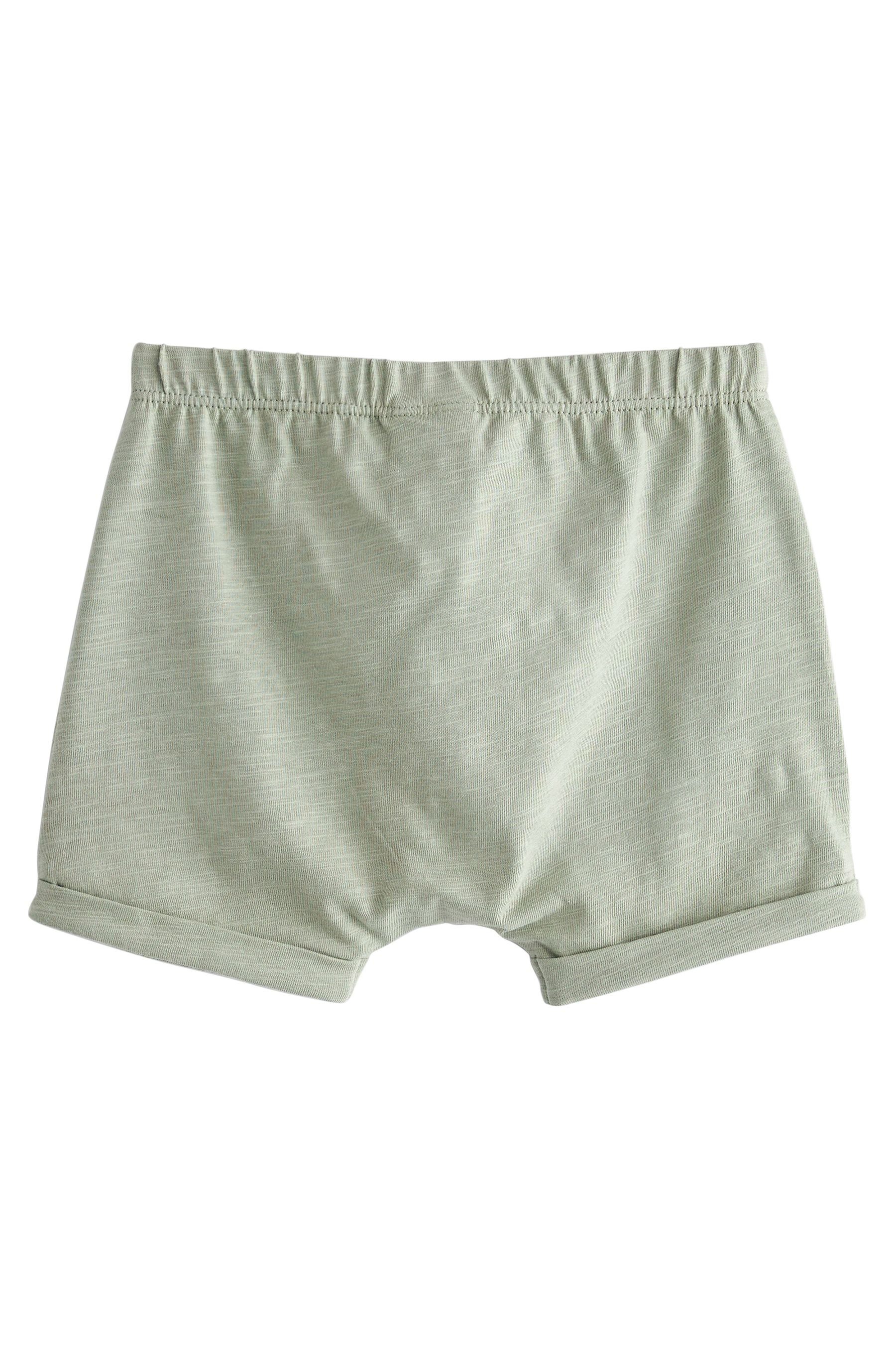 (3-tlg) Natural/Sage Stone Sweatshorts Baby-Jerseyshorts, 3er-Pack Green Next