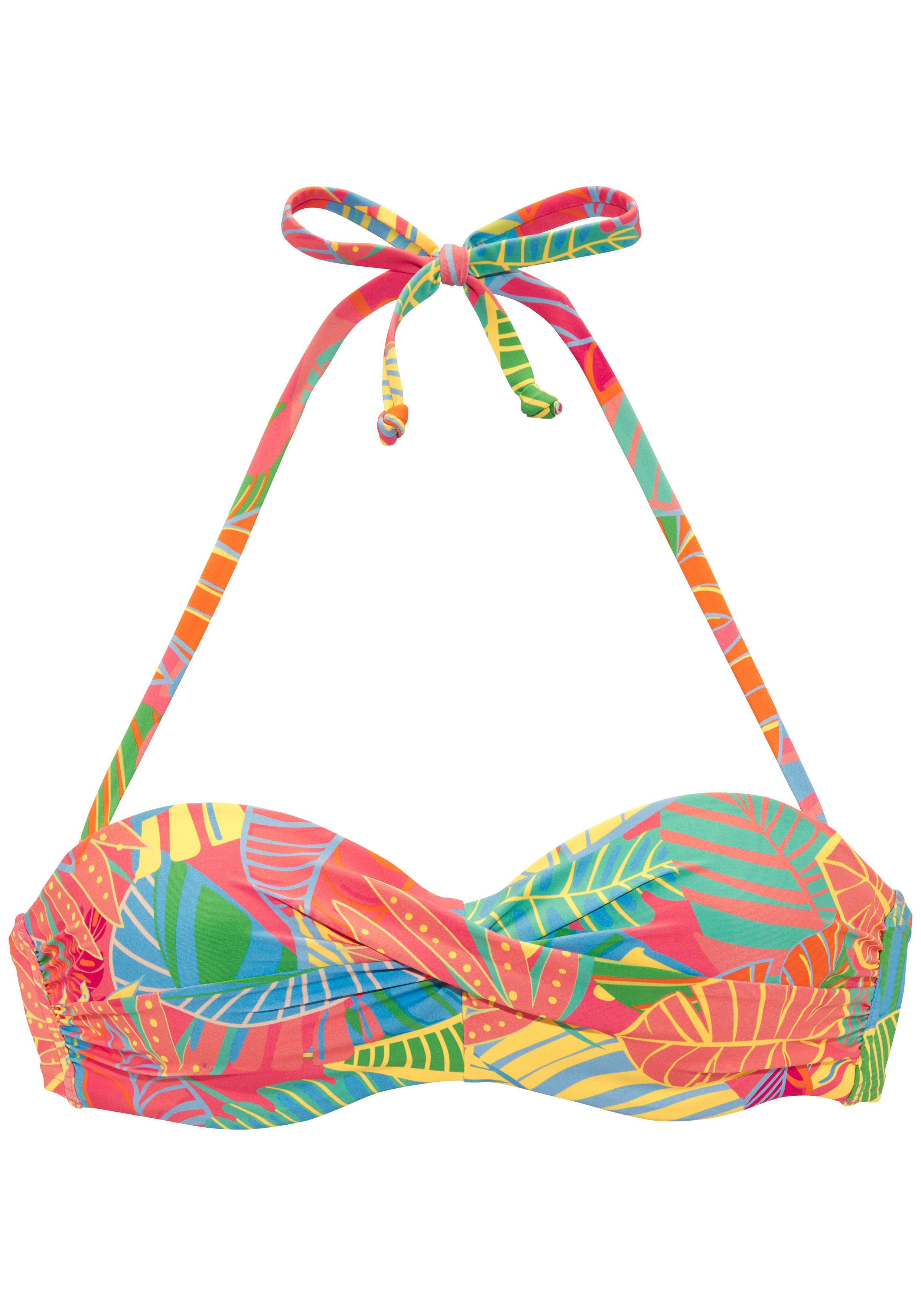 s.Oliver Bügel-Bandeau-Bikini-Top Yana, mit stylischem Blätterdruck. € 49,99