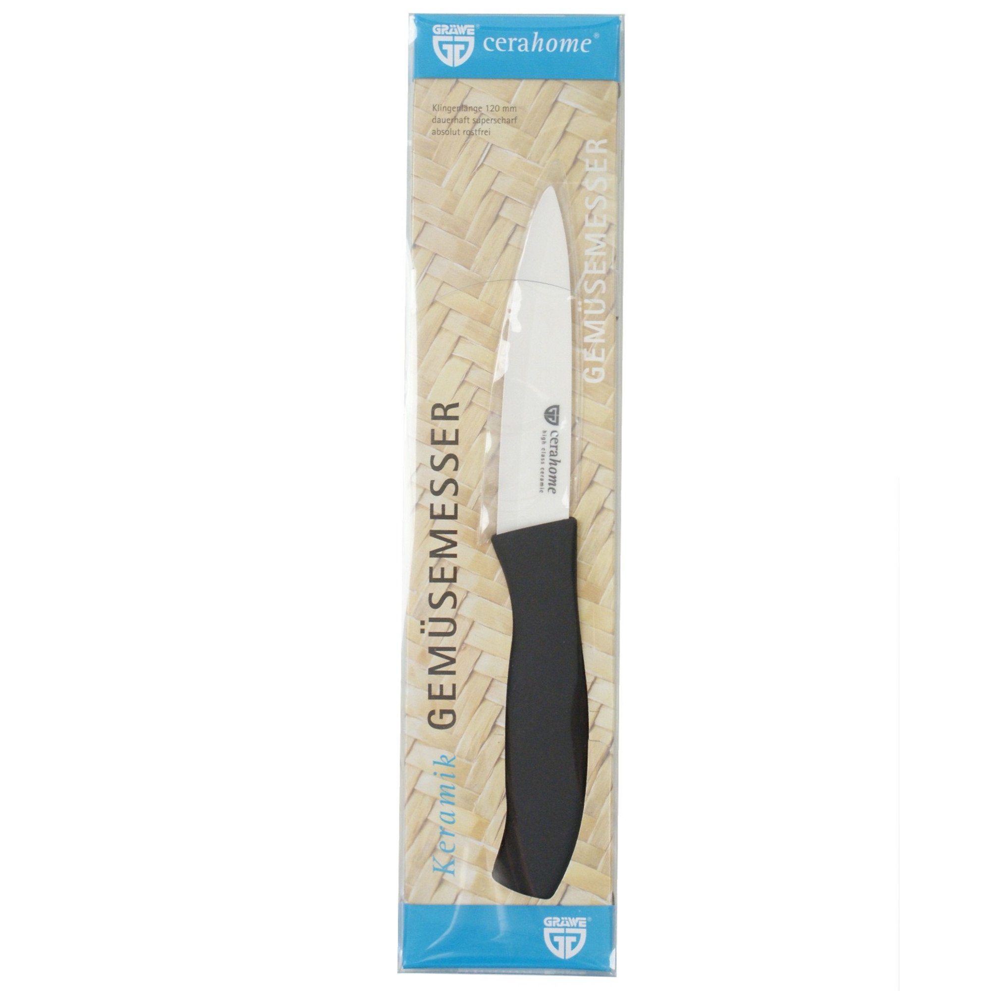GRÄWE Allzweckmesser GRÄWE Keramik-Gemüsemesser 12,5 cm Klinge, Serie CERAHOME