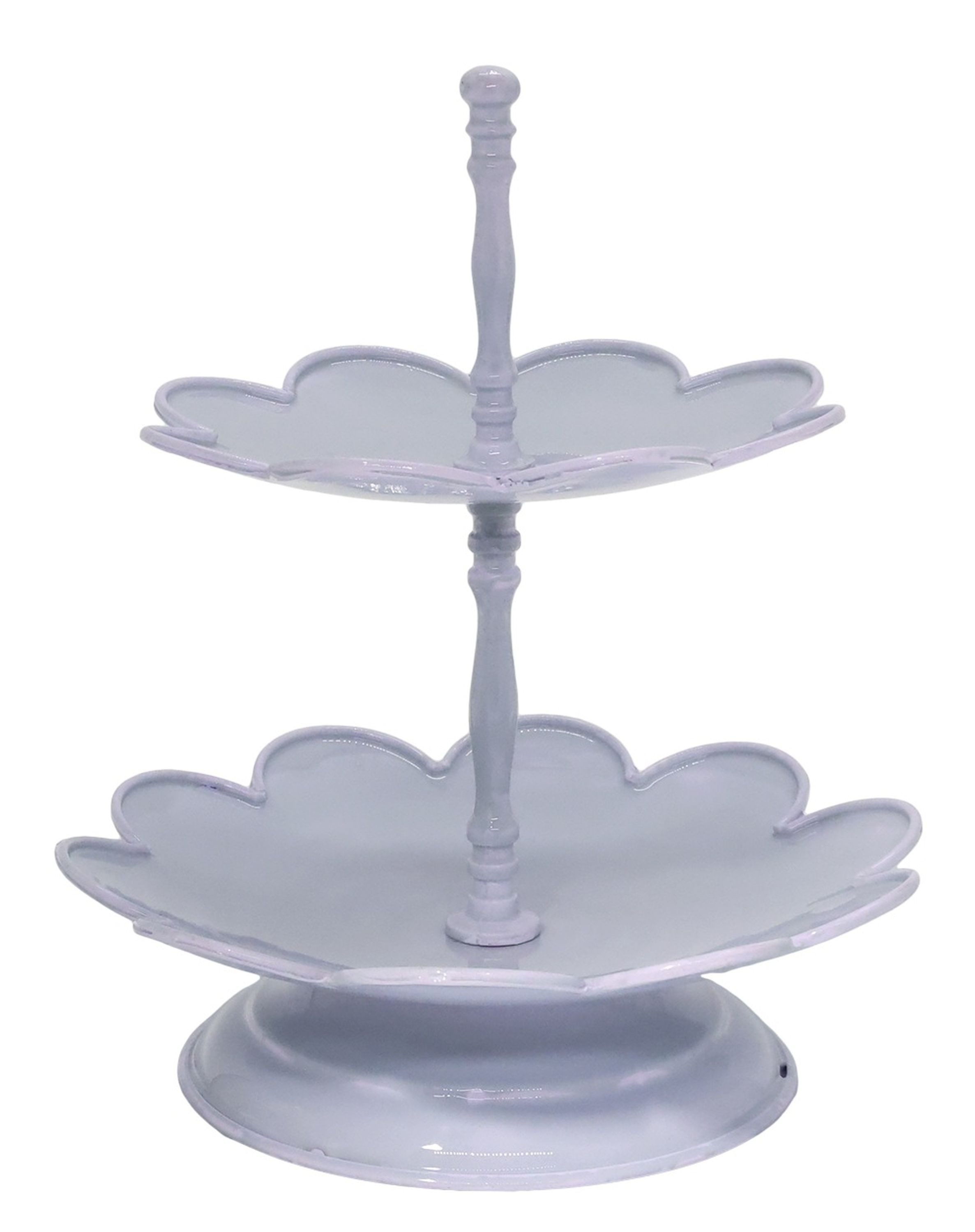 Chic Antique Etagere Chic Antique - Etagere Ständer Servierständer 2 Stöckig Metall Blau, Metall